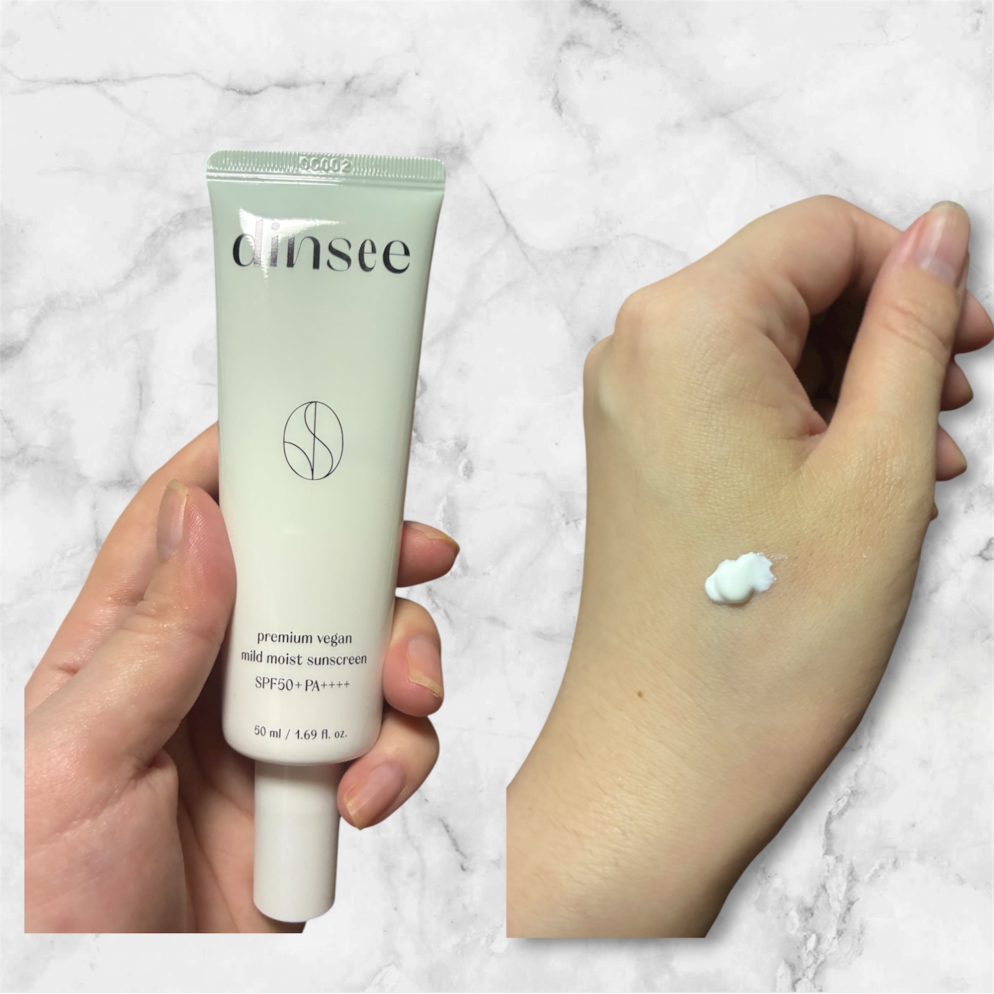 プレミ アムビーガン マイルド日焼け止め SPF50+PA++++ 【ディンシー x ベリゴム】 コラボ限定 50ml/dinsee/日焼け止めクリームを使ったクチコミ（2枚目）