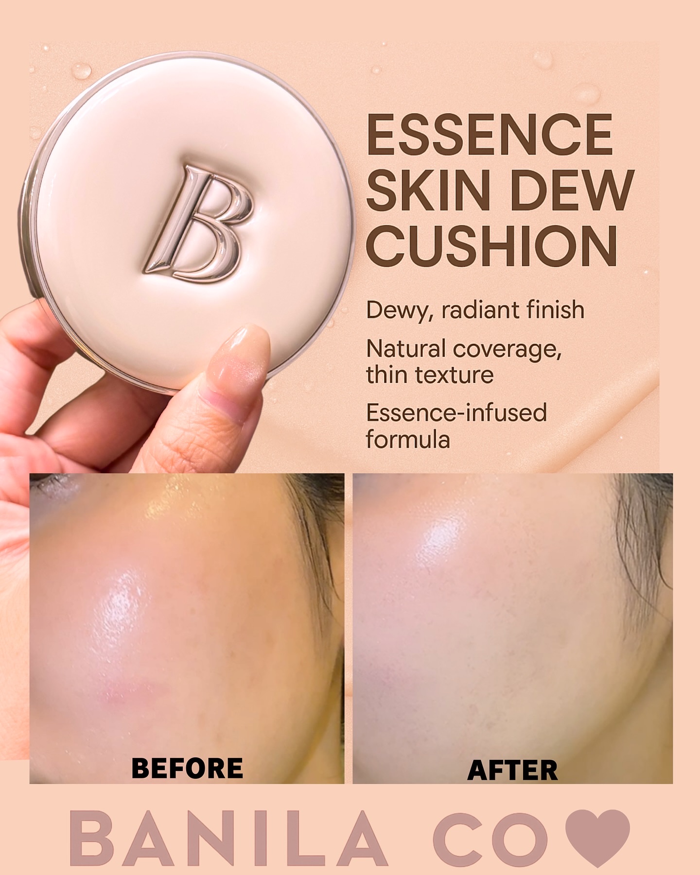 バニラコ エッセンス スキン ピンククッション/BANILA CO/クッションファンデーションを使ったクチコミ（2枚目）