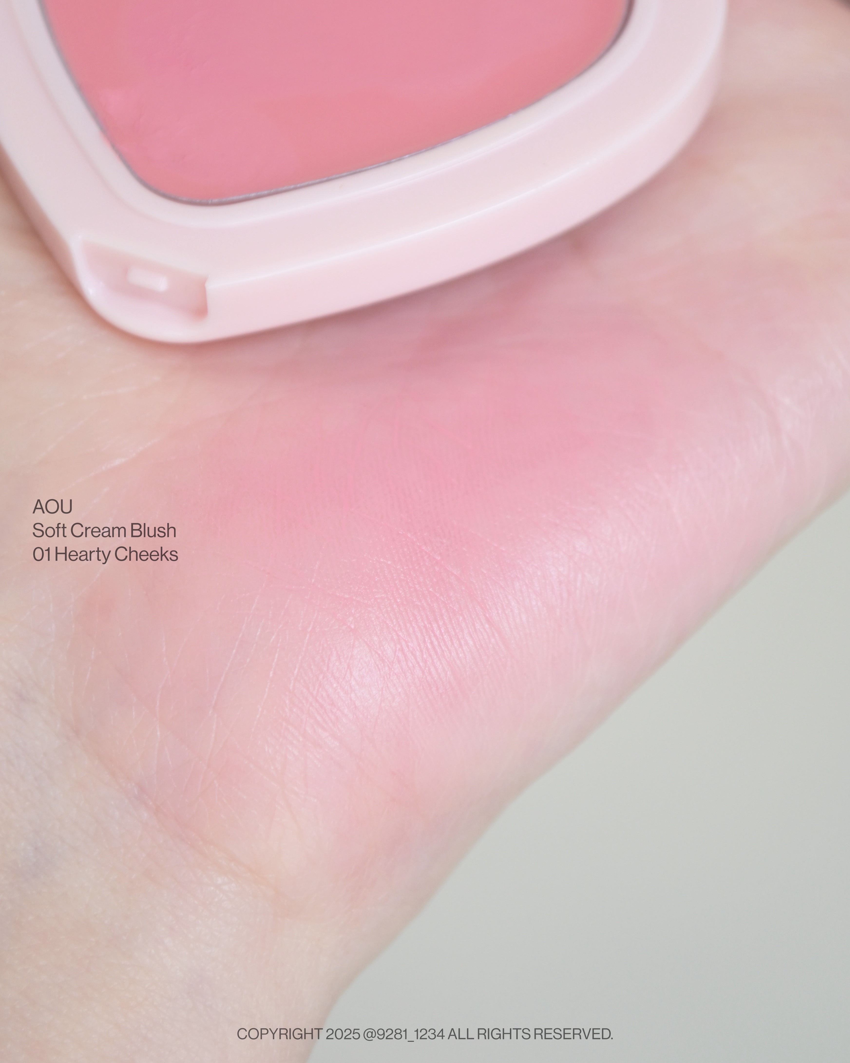 GLOWY CREAM BLUSH 02 Pinky Cheeks/AOU/ジェル・クリームチークを使ったクチコミ（3枚目）