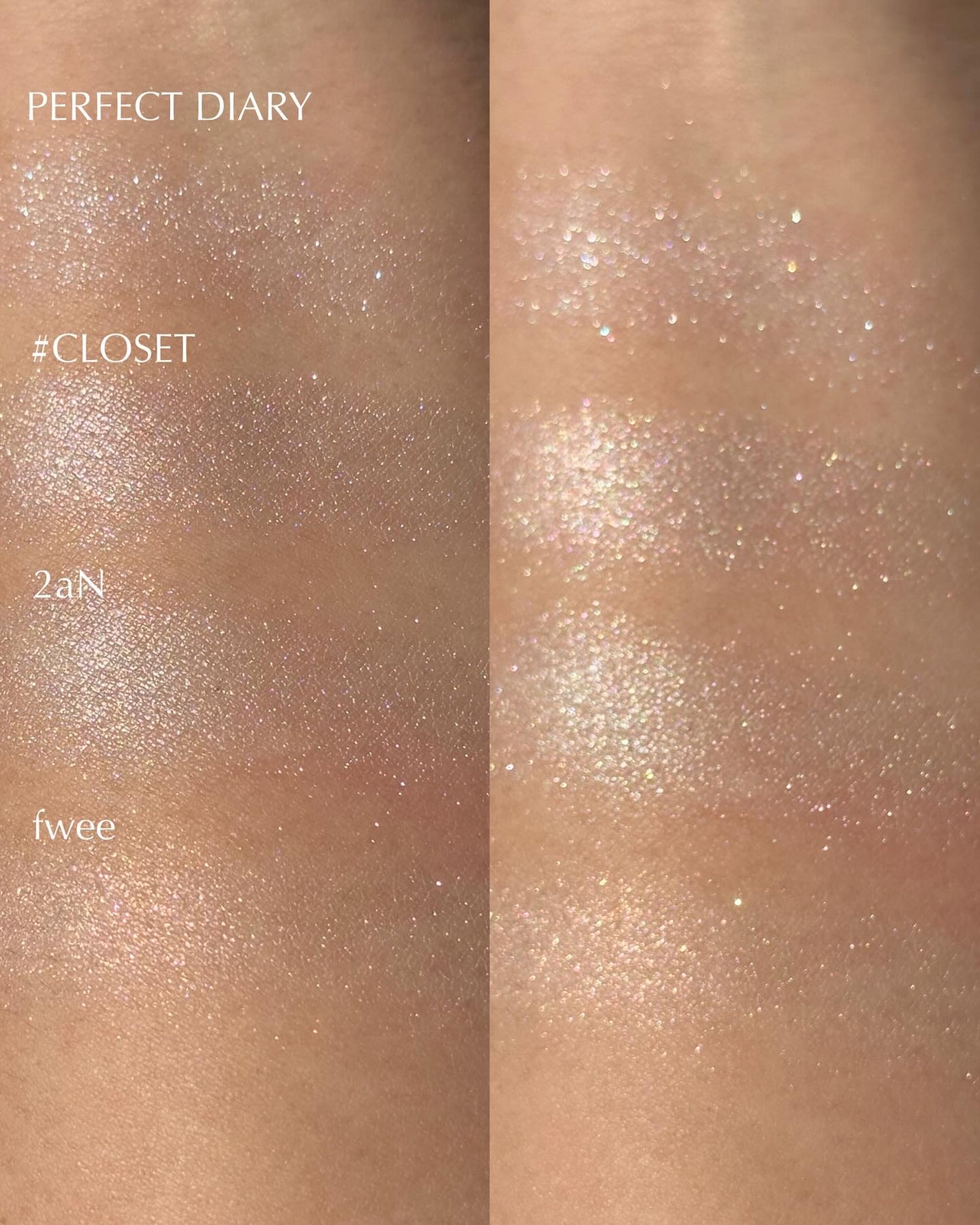 スターダストダイヤモンドハイライトパウダー/PERFECT DIARY/パウダーハイライトを使ったクチコミ(3枚目)