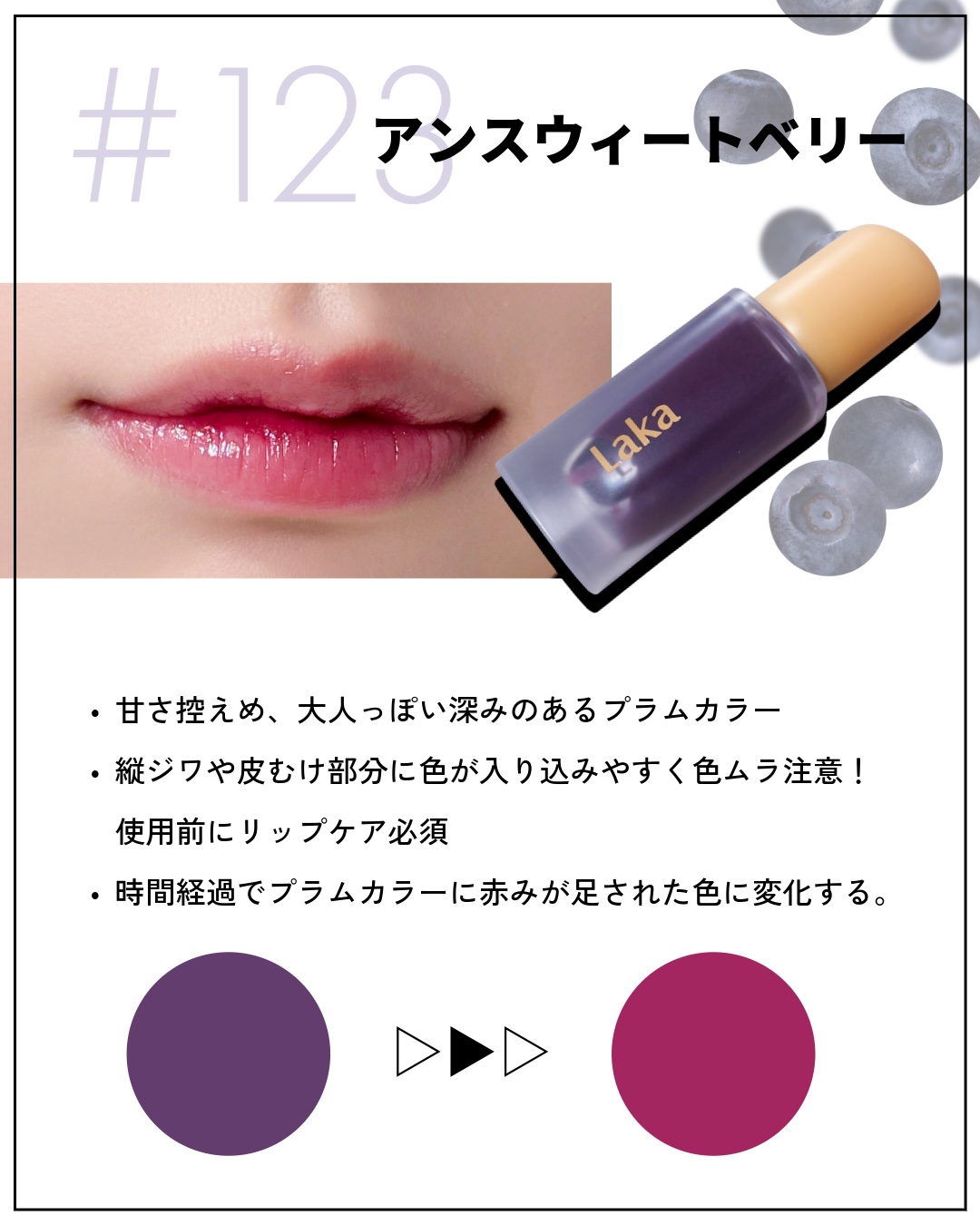 フルーティーグラムティント/Laka/リップティントを使ったクチコミ（2枚目）