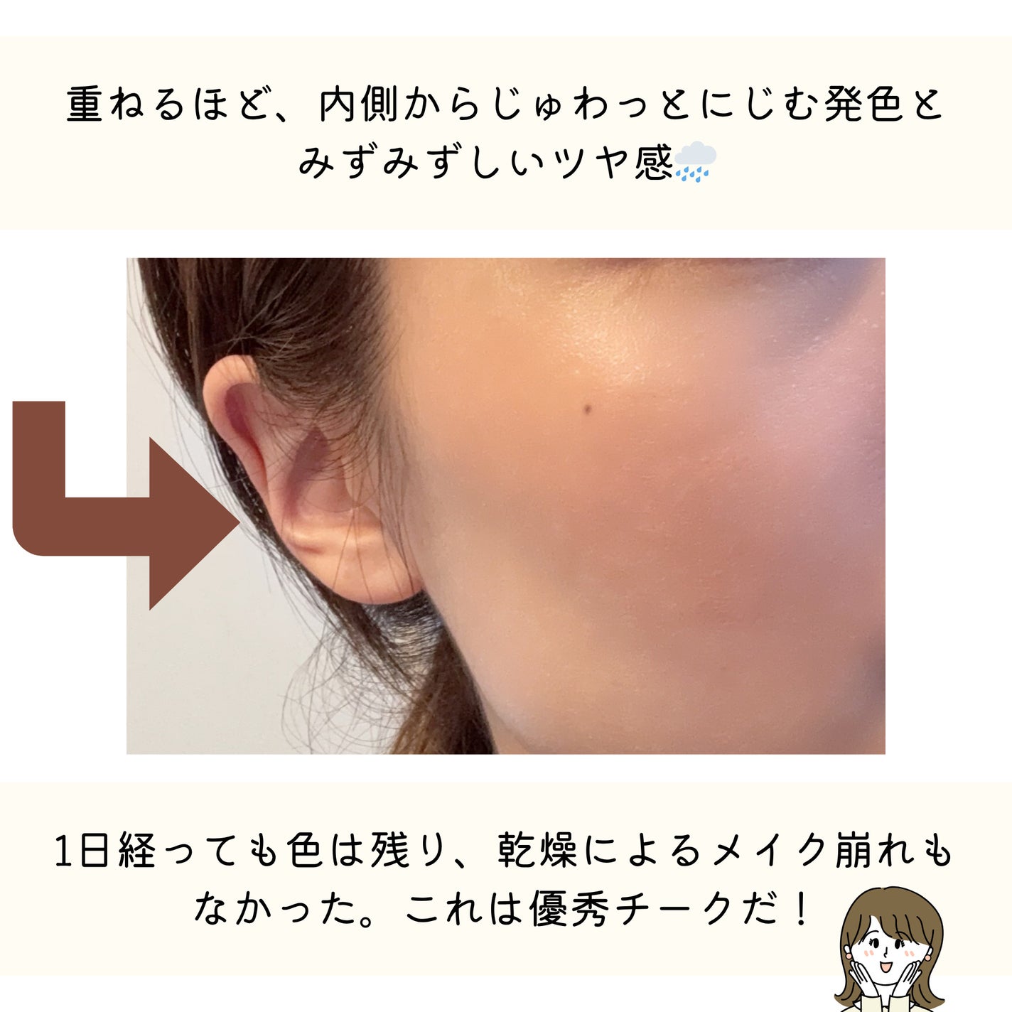 ペタルドロップリキッドブラッシャー/DEAR DAHLIA/リキッドチークを使ったクチコミ(5枚目)