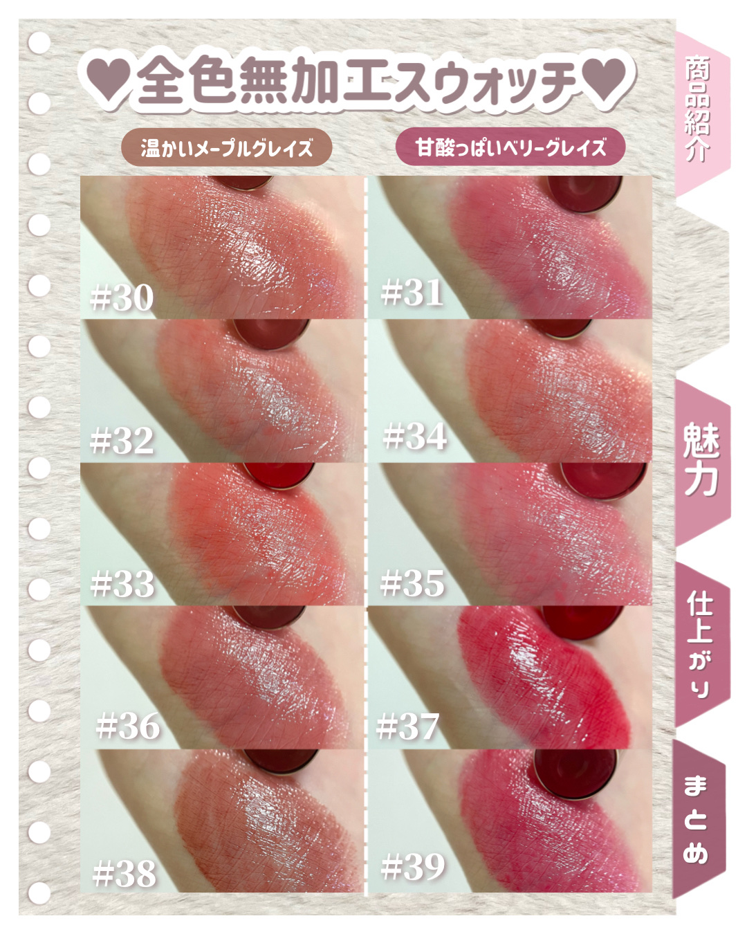 3CE グレイジーリップグロウ #39 バウンシーチェリー/3CE/リップグロスを使ったクチコミ（3枚目）