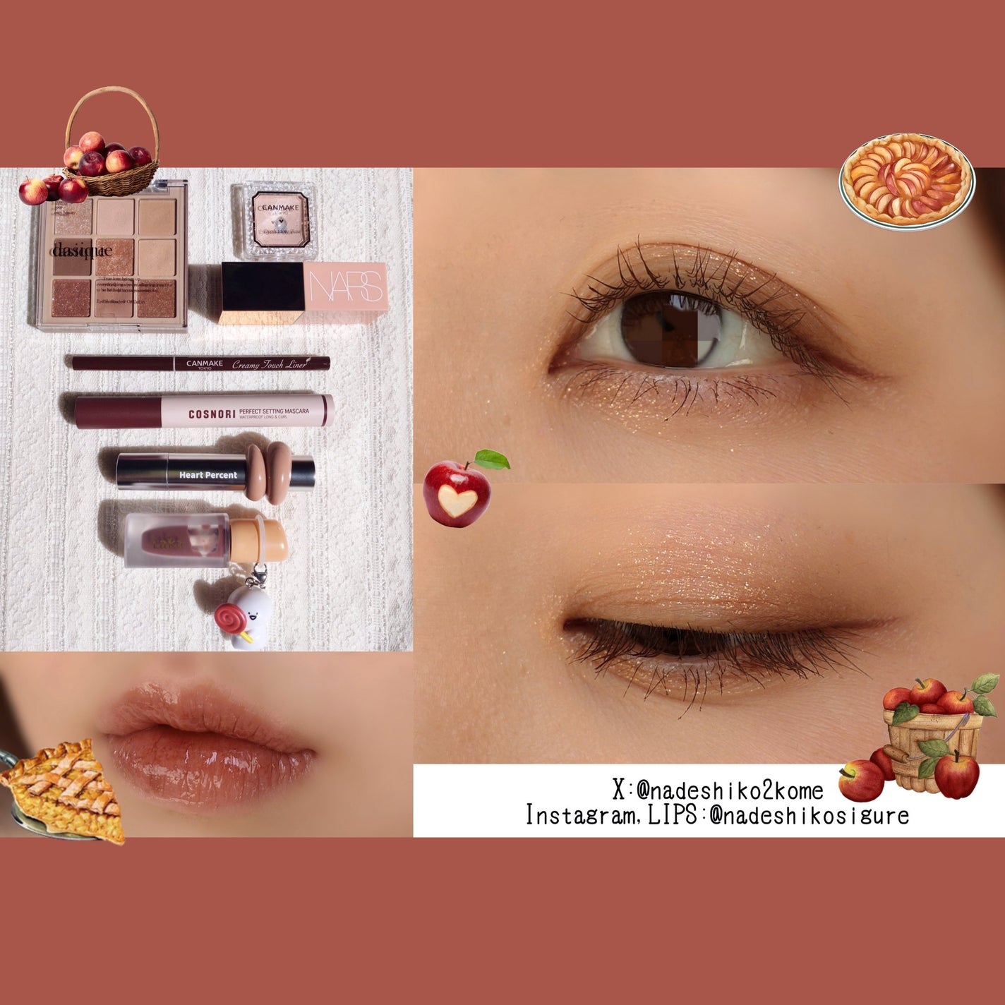 なでしこ on LIPS 「🤎イエベ秋のくすみブラウンメイクまとめほんのり血色感のあるくす..」(2枚目)