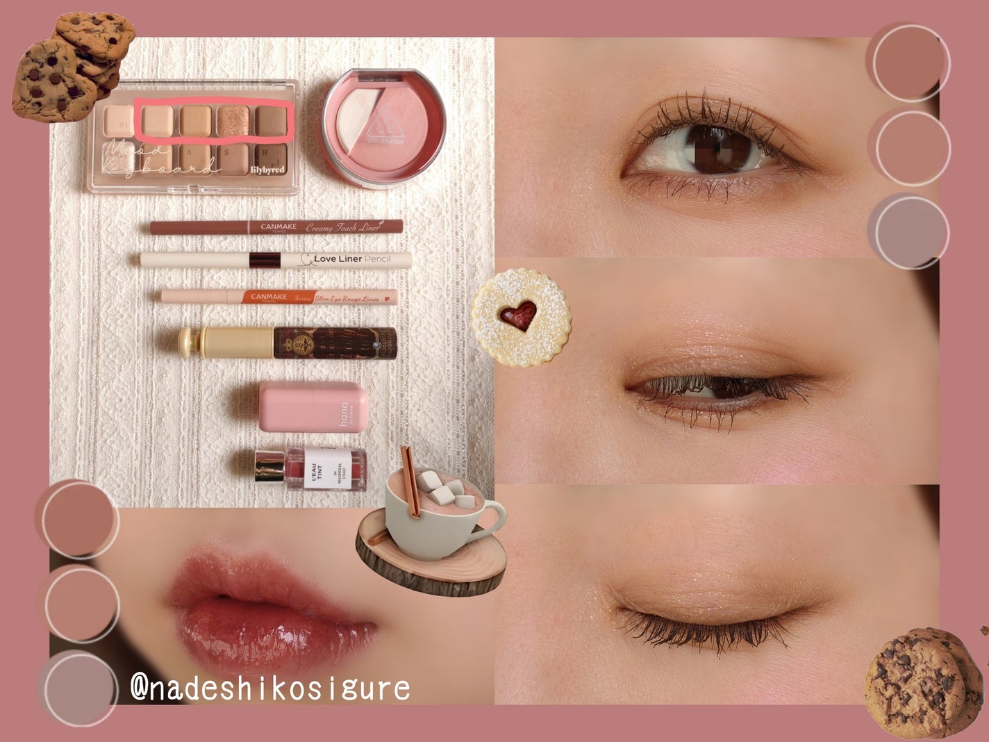 なでしこ on LIPS 「🌿イエベ秋のナチュラルメイクまとめ今までにやったナチュラルめ..」(7枚目)