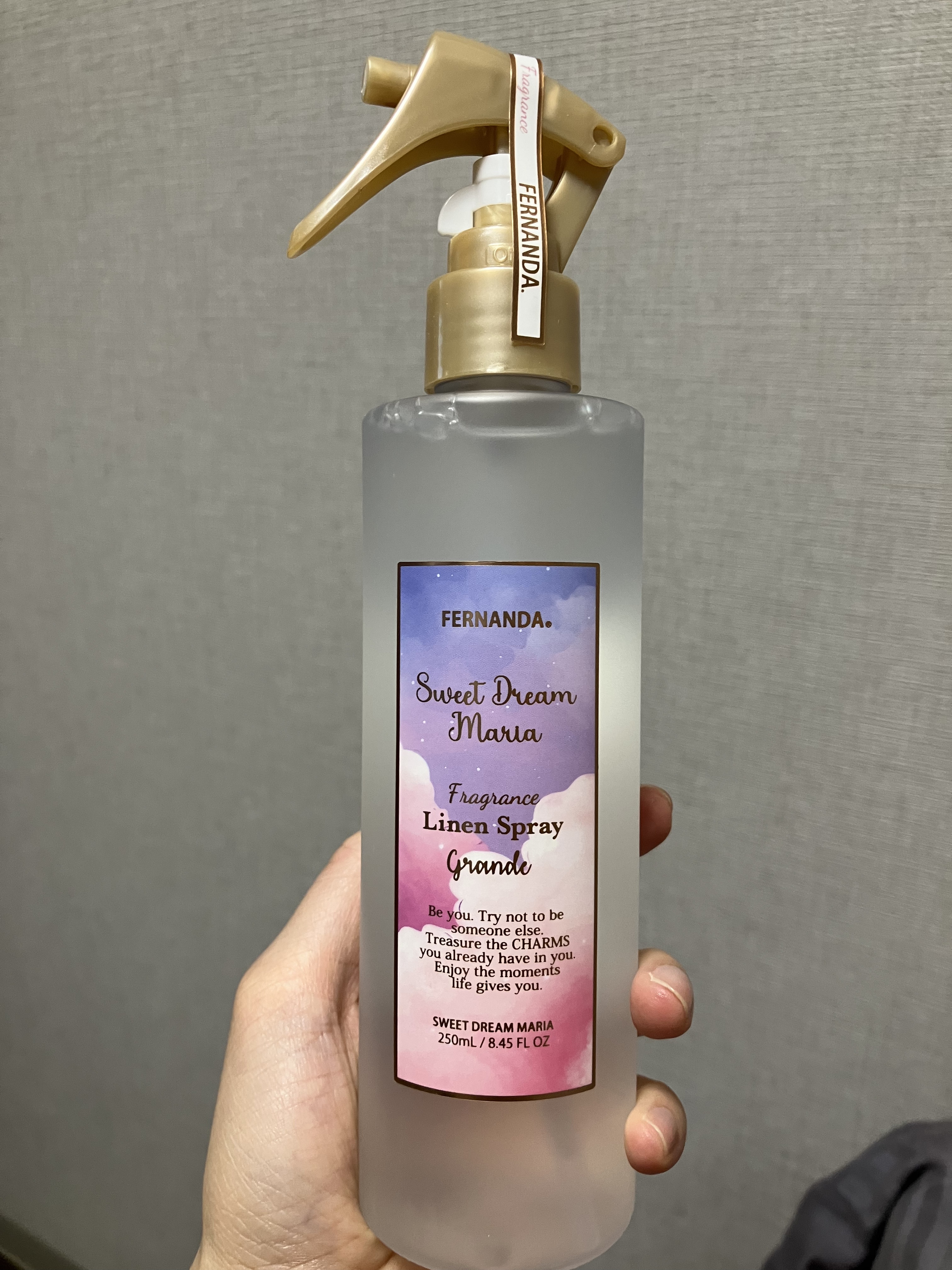 フレグランスリネンスプレーグランデ（スウィートドリーム マリア）/フェルナンダ/ファブリックミストを使ったクチコミ（1枚目）