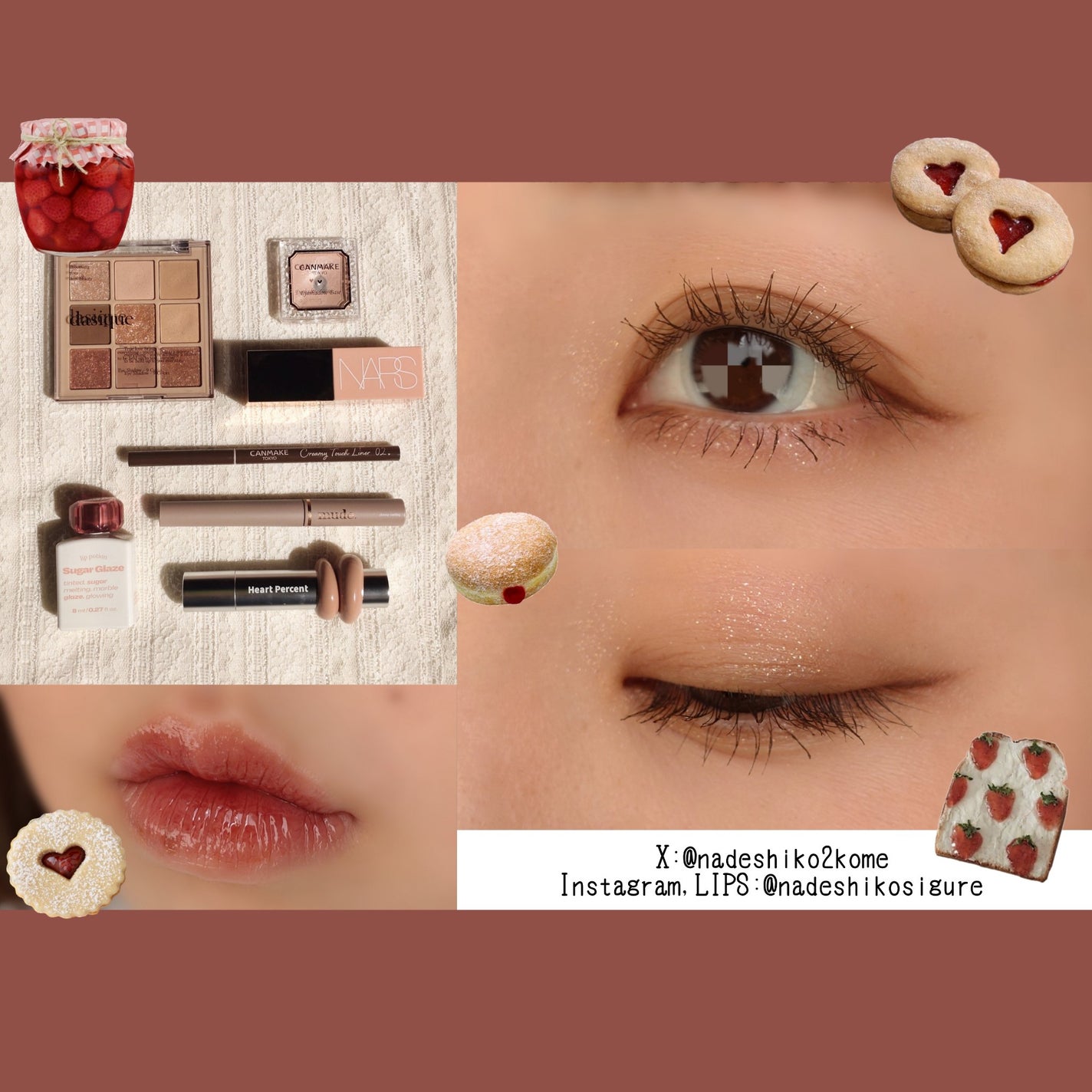 なでしこ on LIPS 「🤎イエベ秋のくすみブラウンメイクまとめほんのり血色感のあるくす..」(3枚目)