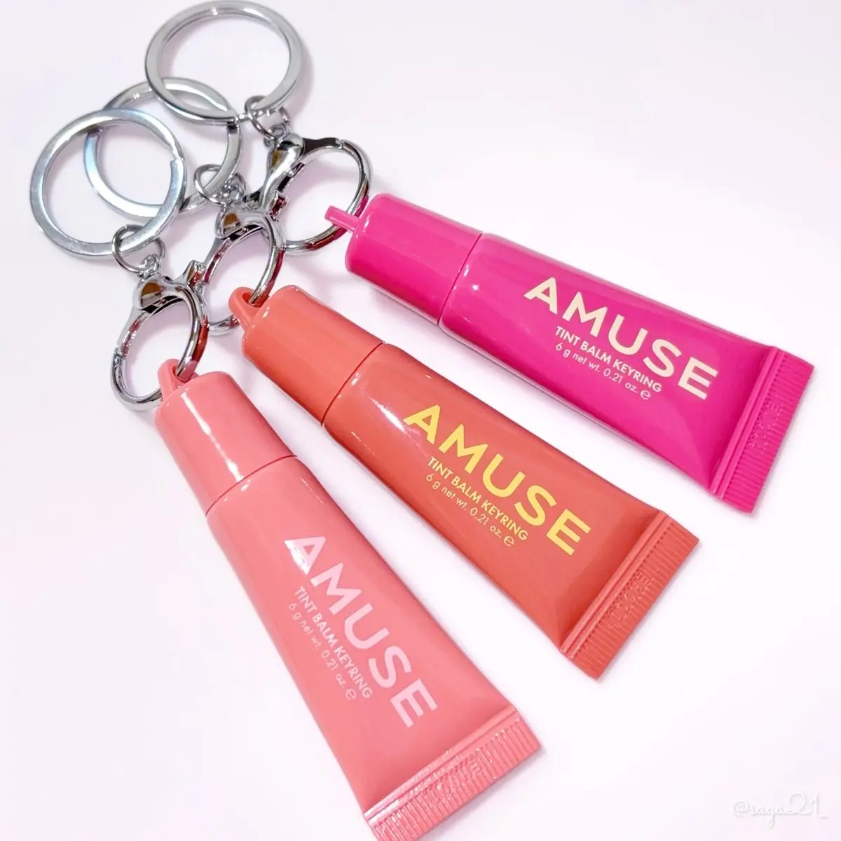 ケア/ティントバームキーリング/AMUSE/リップグロスを使ったクチコミ（1枚目）