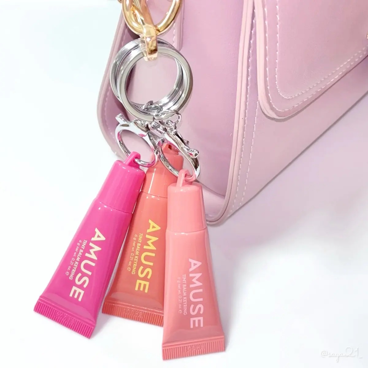 ケア/ティントバームキーリング/AMUSE/リップグロスを使ったクチコミ（2枚目）