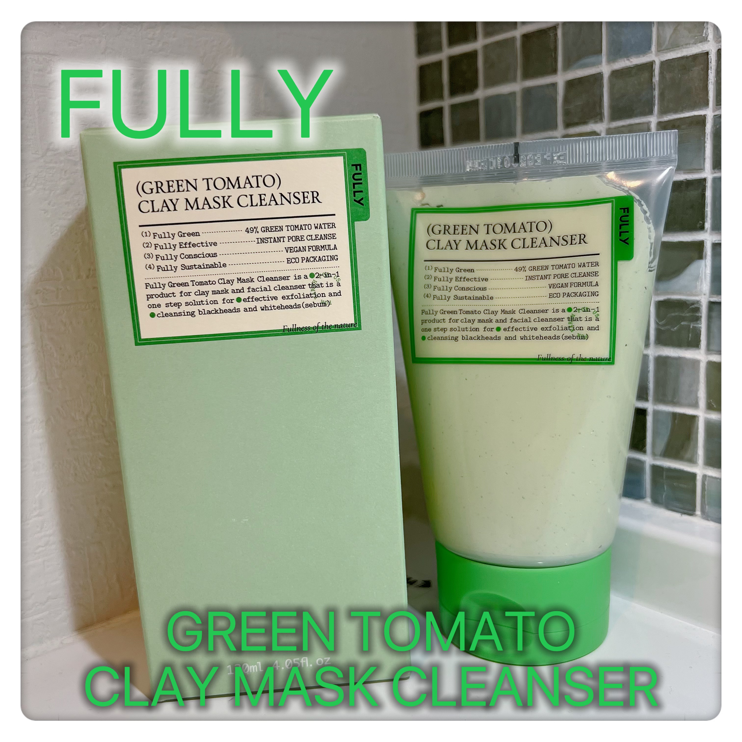 グリーントマトクレイマスククレンザー/FULLY/洗い流すパック・マスクを使ったクチコミ（1枚目）
