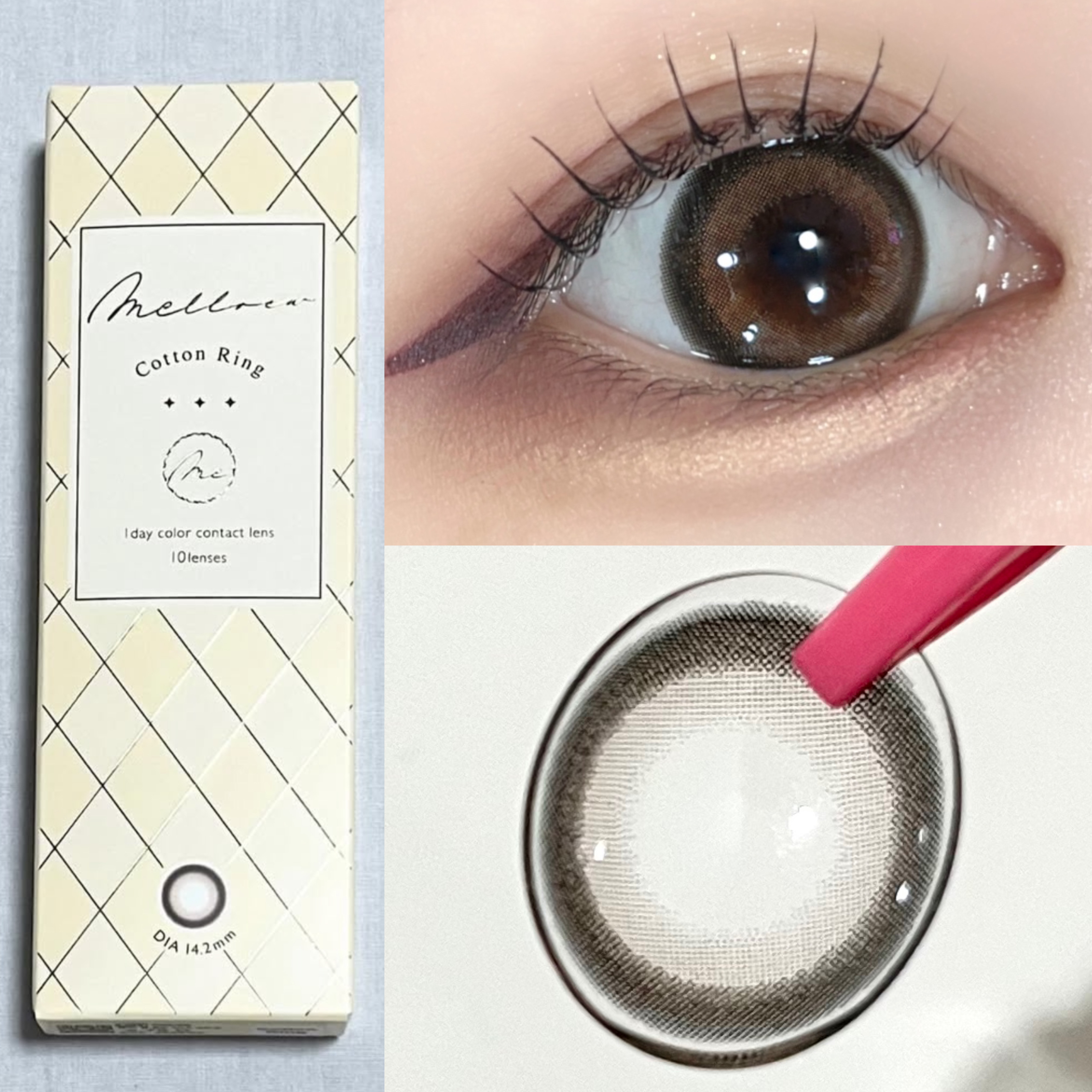 melloew 1day コットンリング/melloew/ワンデー（１DAY）カラコンを使ったクチコミ（2枚目）