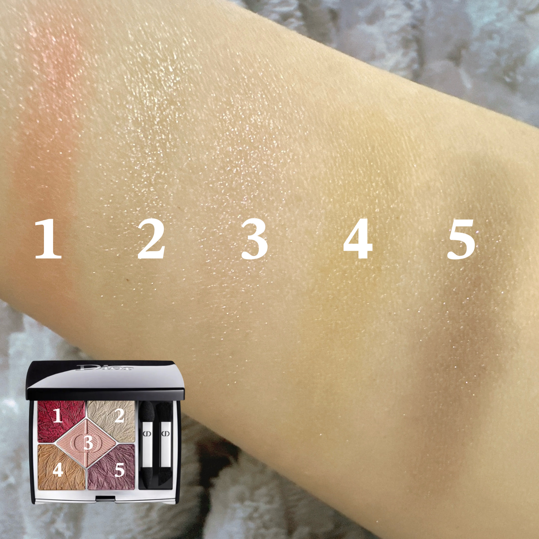 サンク クルール クチュール＜バーズ オブ ア フェザー＞/Dior/アイシャドウパレットを使ったクチコミ（3枚目）