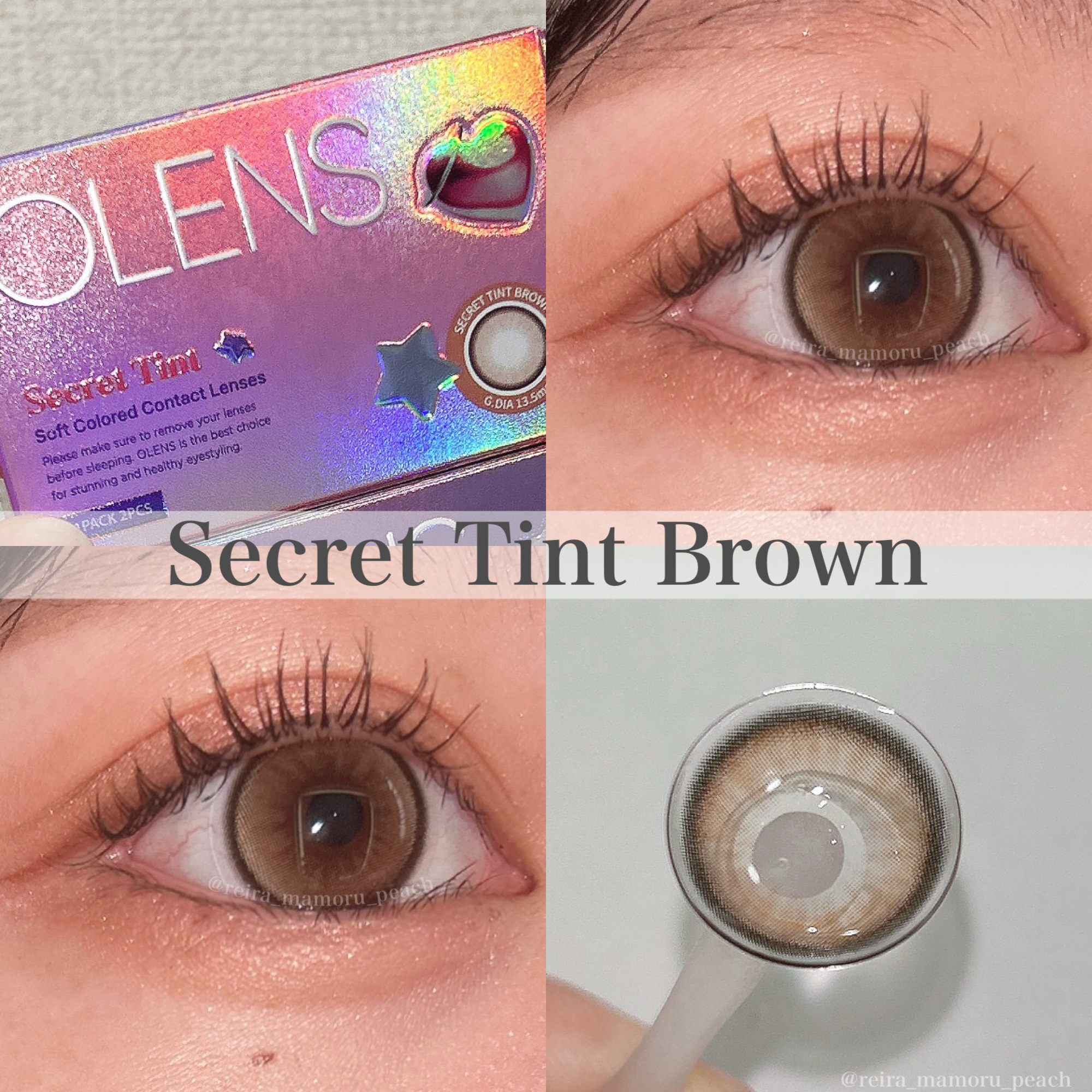 secret tint/OLENS/１ヶ月（１MONTH）カラコンを使ったクチコミ（2枚目）