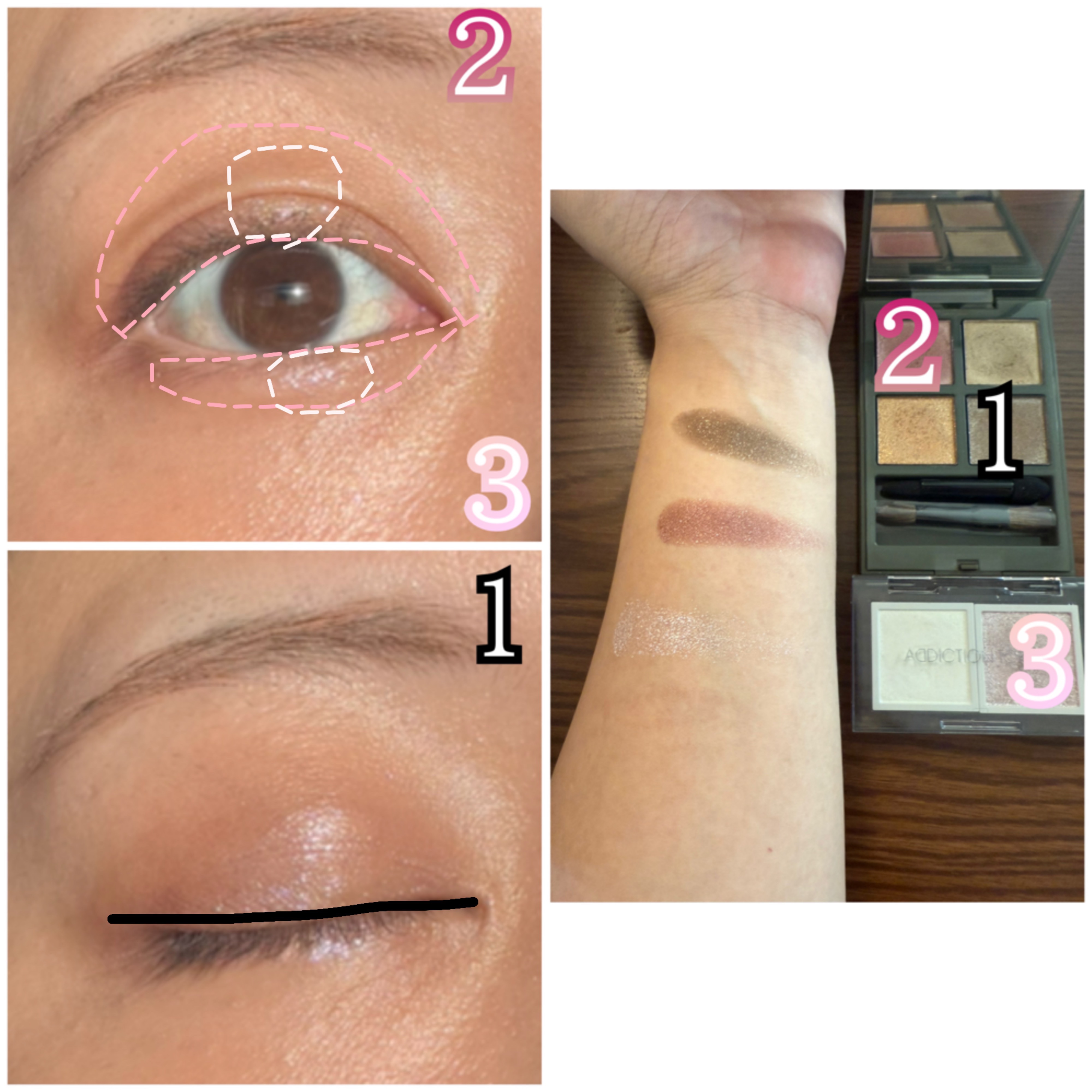 アディクション ホリデーアディクション アイシャドウ パレット + “スルー ザ グラス”/ADDICTION/アイシャドウパレットを使ったクチコミ（3枚目）