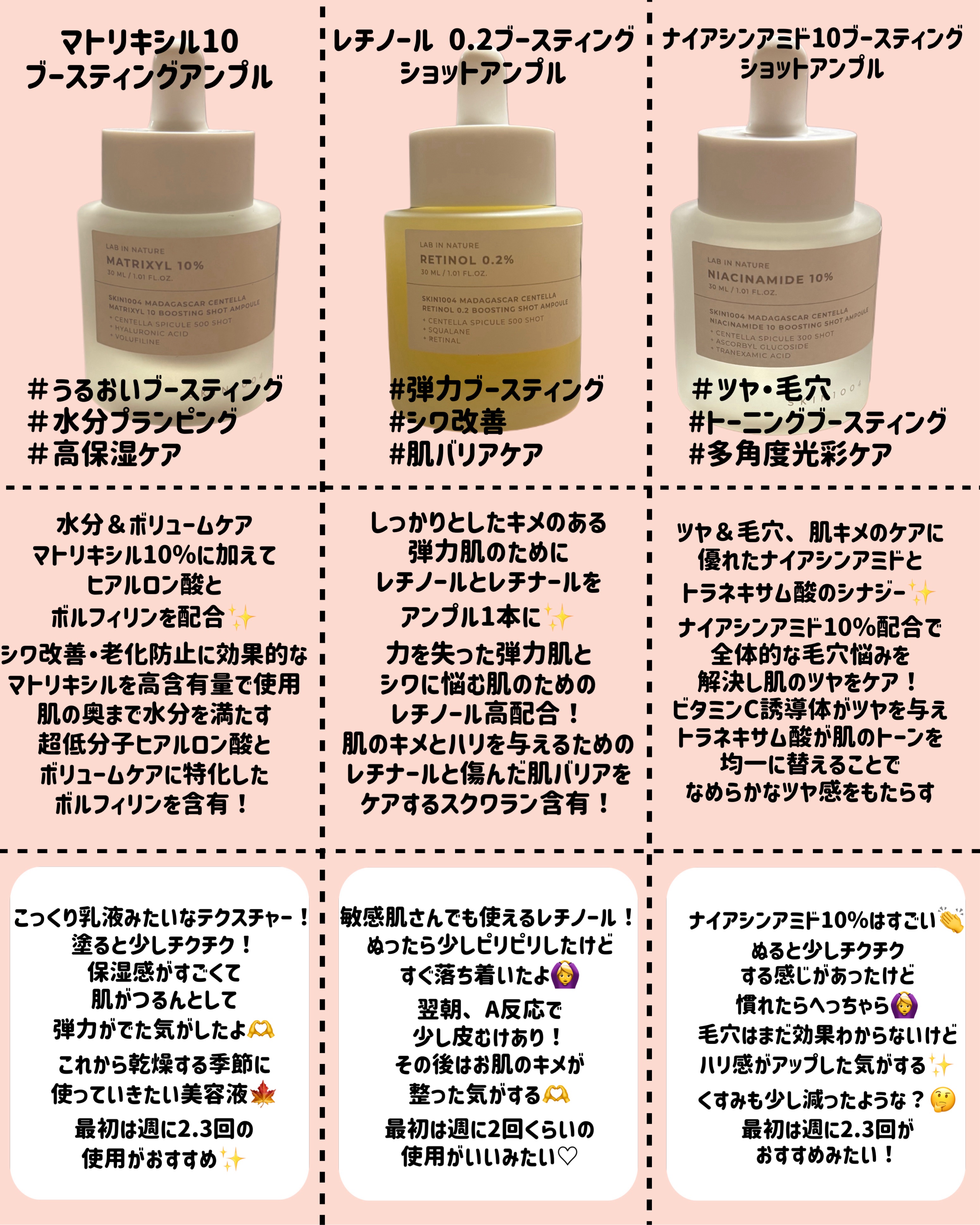 レチノール 0.2 ブースティングショット アンプル/SKIN1004/美容液を使ったクチコミ（2枚目）