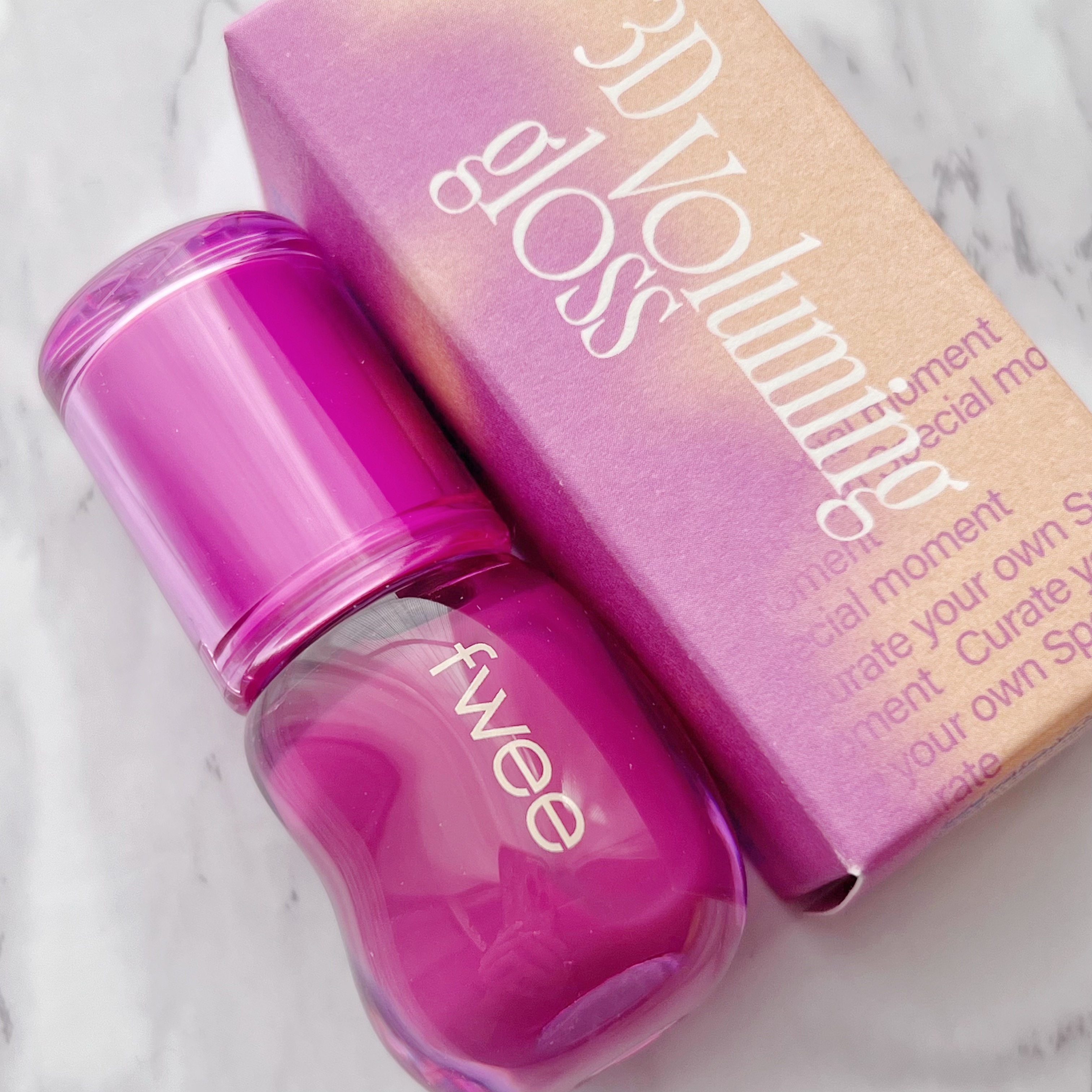 フィー 3Dボリューミンググロス/fwee/リップグロスを使ったクチコミ（2枚目）