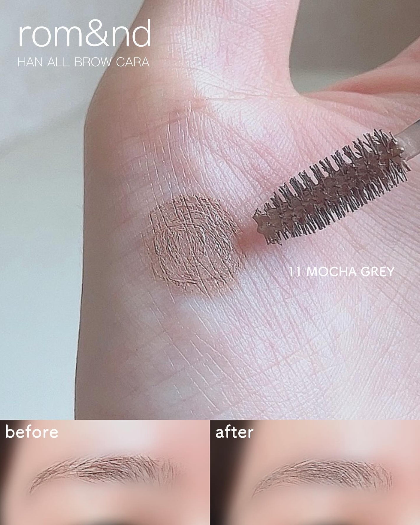 ハンオールブロウカラ/rom&nd/眉マスカラを使ったクチコミ(2枚目)