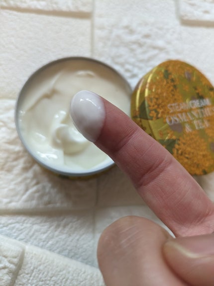 スチームクリーム キンモクセイ&茶/STEAMCREAM/ボディクリームを使ったクチコミ(2枚目)