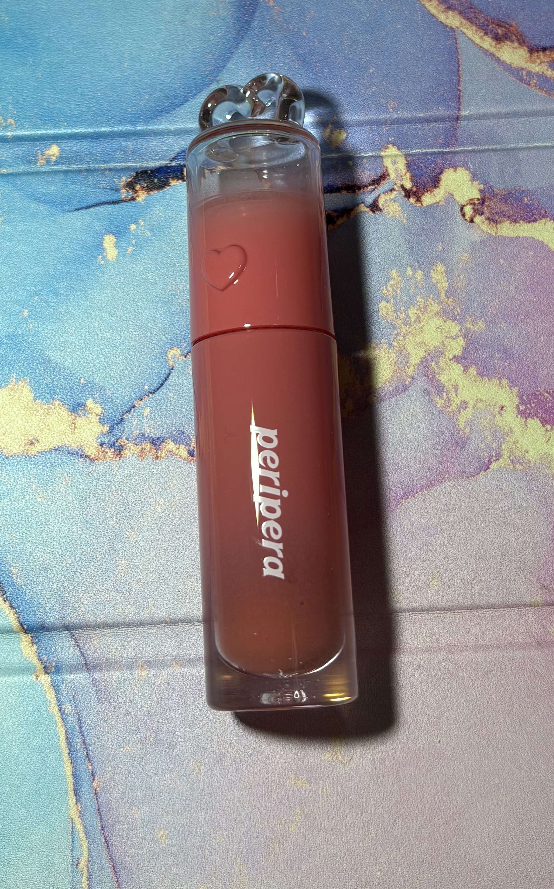 ペリペラ インク ムード グロイ ティント 35 SPECIAL CORAL(コーラル特講)【ハート盛り】/PERIPERA/リップティントを使ったクチコミ（2枚目）