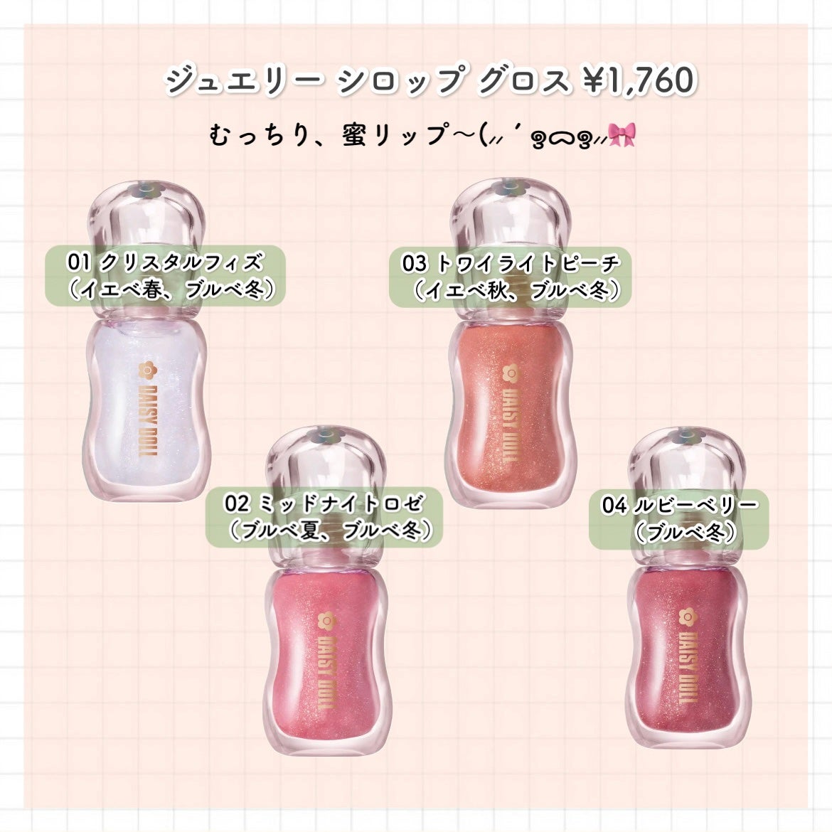 ジュエリー シロップ グロス/DAISY DOLL by MARY QUANT/リップグロスを使ったクチコミ(2枚目)