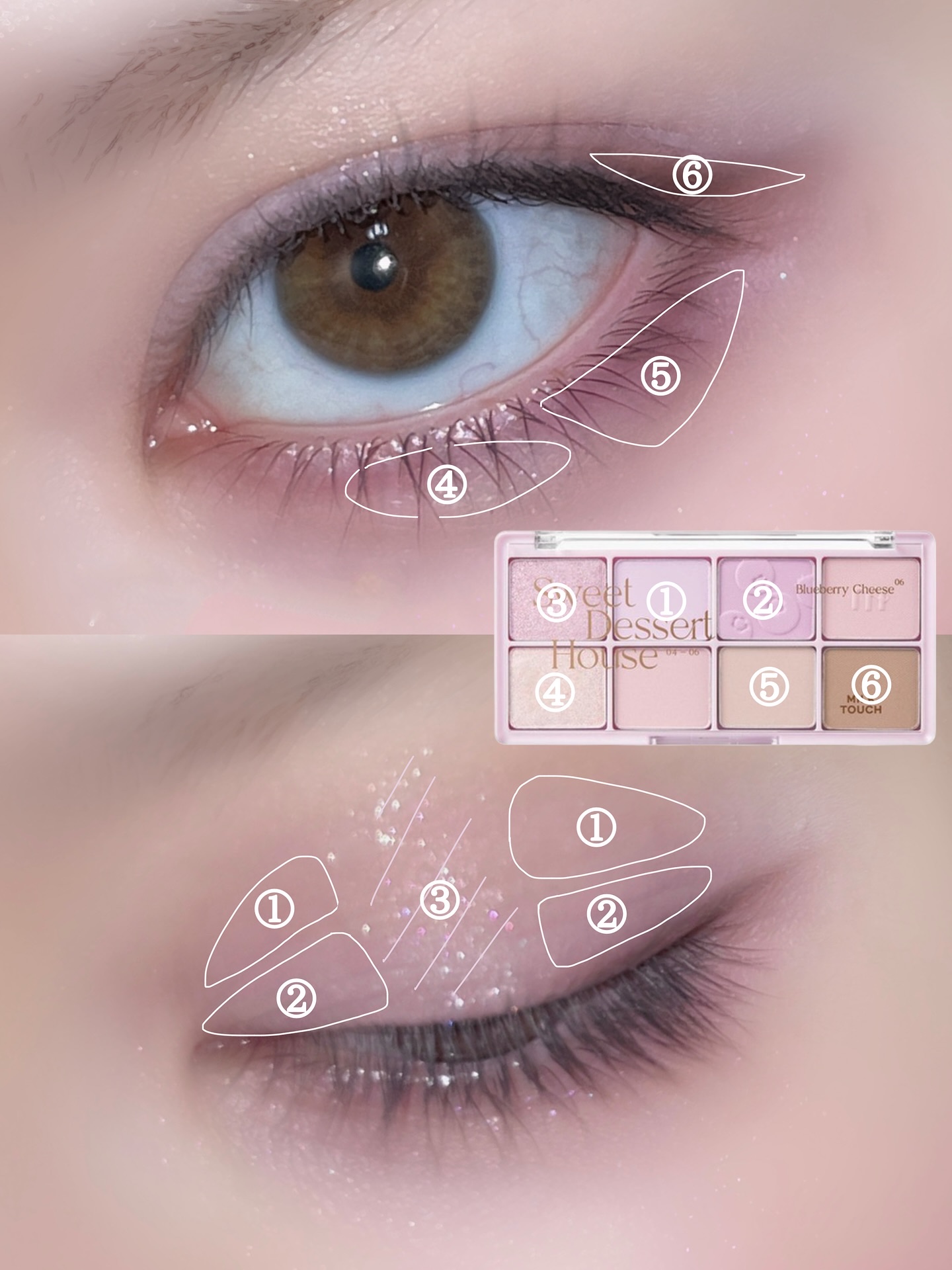 ビーマイスウィートデザートハウスパレット/Milk Touch/アイシャドウパレットを使ったクチコミ（2枚目）