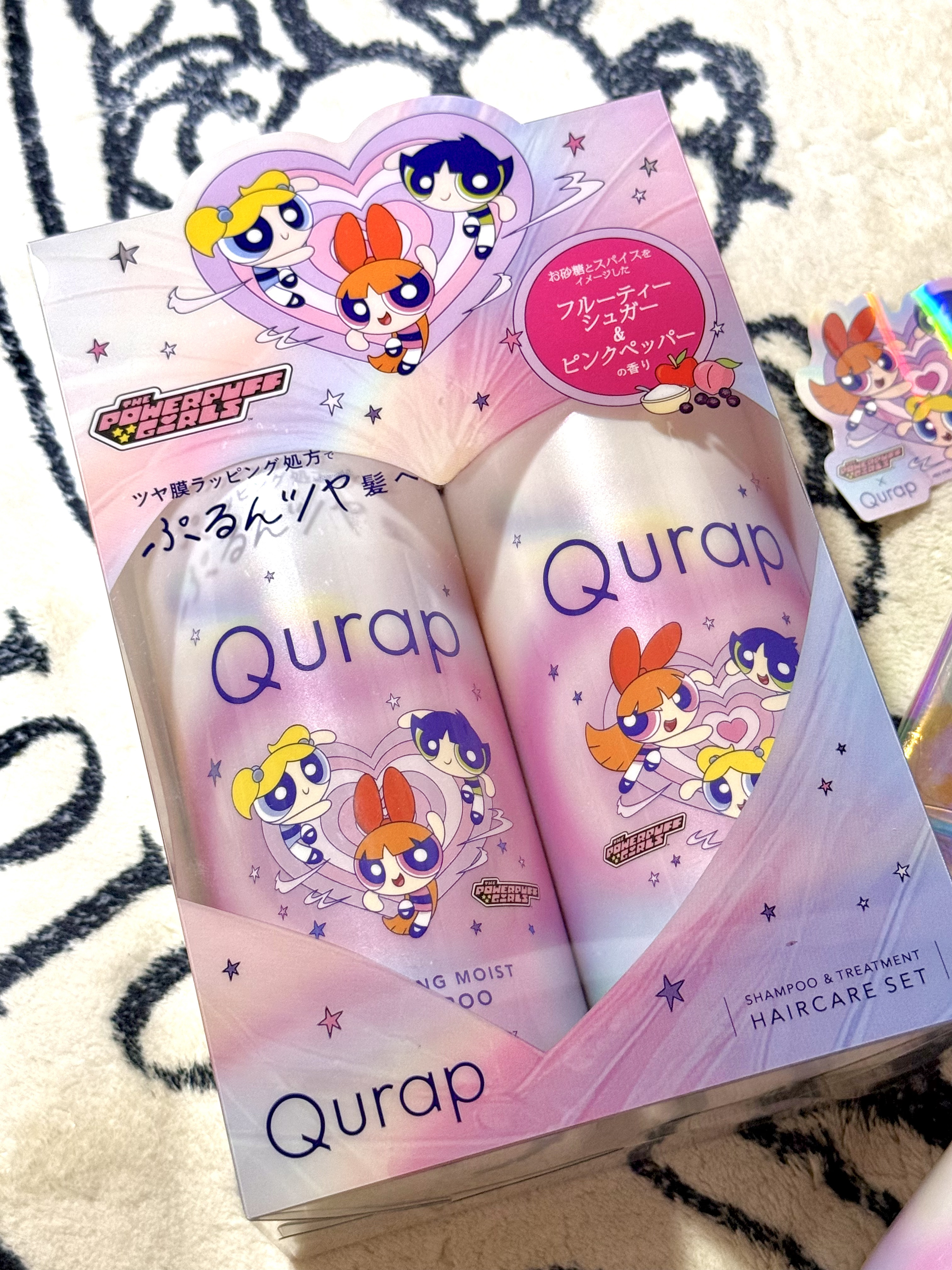 キュラップ　ラッピングモイストヘアケアセット［パワーパフガールズ］/Qurap/市販シャンプーを使ったクチコミ（2枚目）