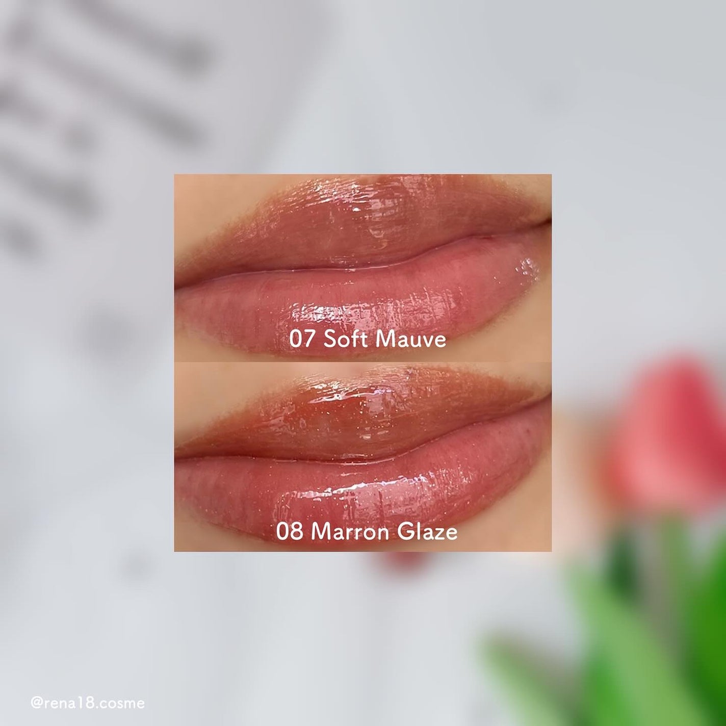 トーン ペタル ブルーミング グロス/to/one/リップグロスを使ったクチコミ(5枚目)