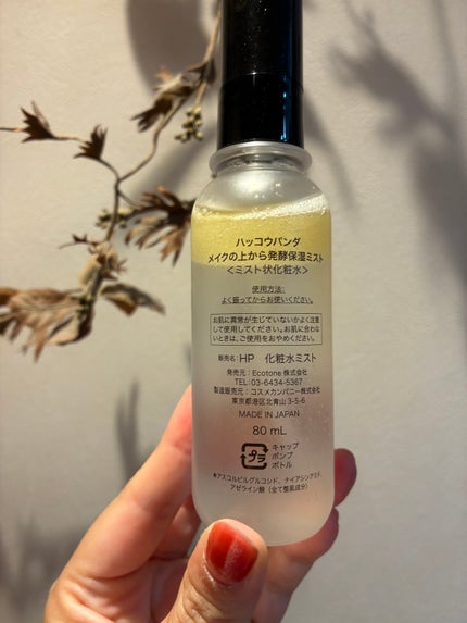 ハッコウパンダ メイクの上から発酵保湿ミスト/HACCO.PANDA/ミスト状化粧水を使ったクチコミ(4枚目)