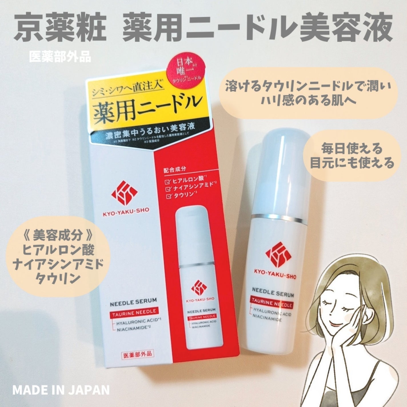 京薬粧 薬用ニードル美容液/京薬粧/美容液を使ったクチコミ(1枚目)