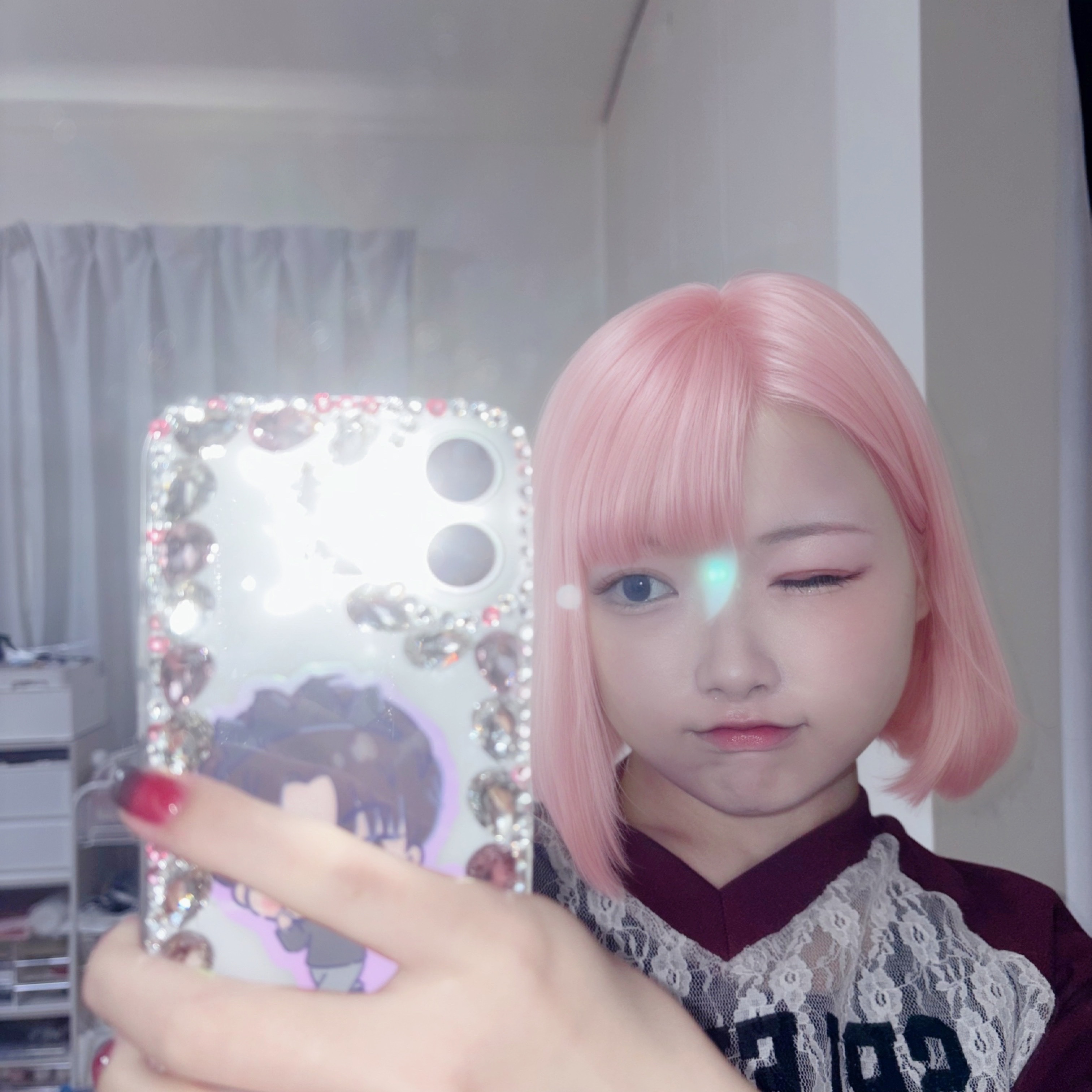 シュガー トゥインクル リキッド グリッター/PERIPERA/グリッターを使ったクチコミ（2枚目）