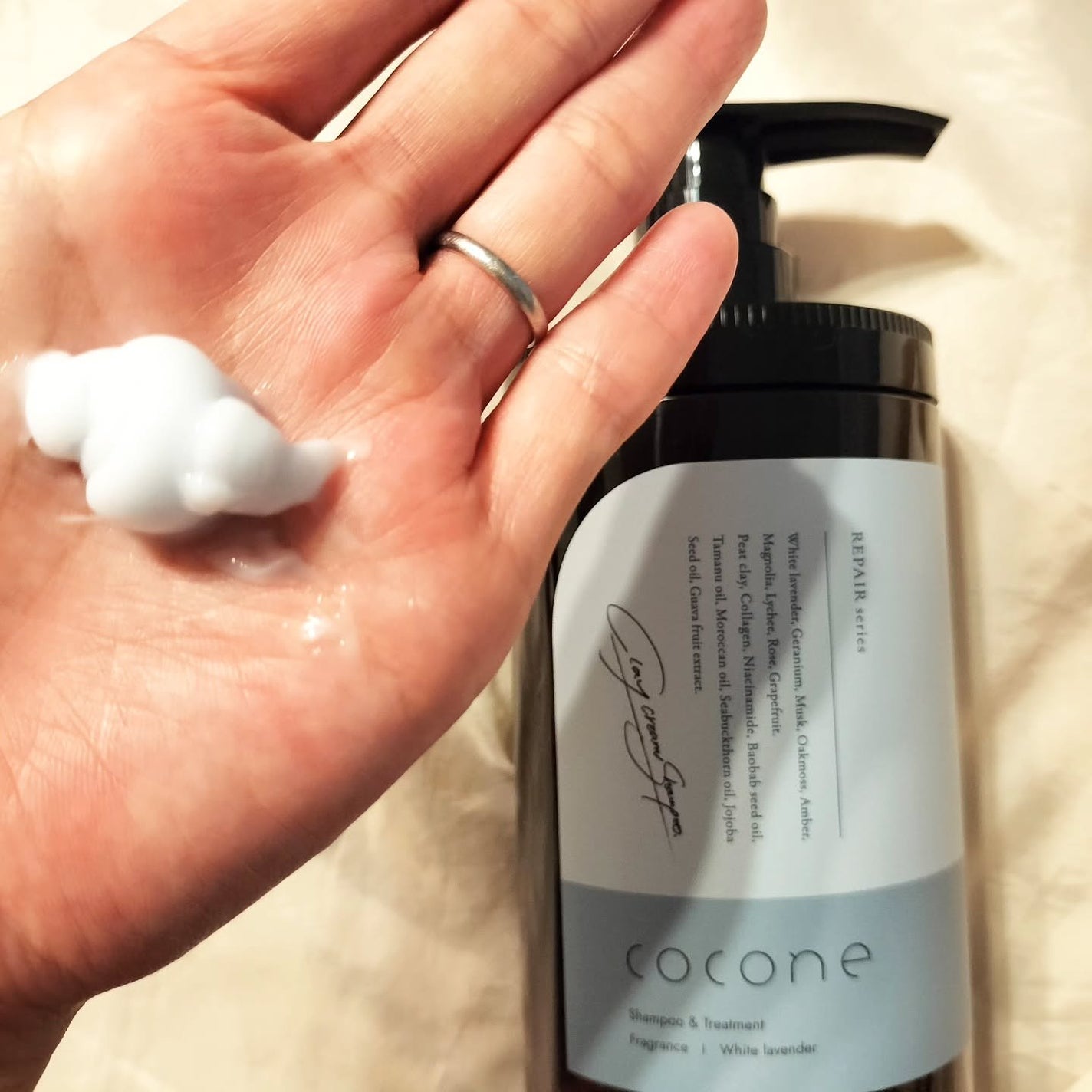 cocone クレイクリームシャンプー リペア/cocone/市販シャンプーを使ったクチコミ(4枚目)