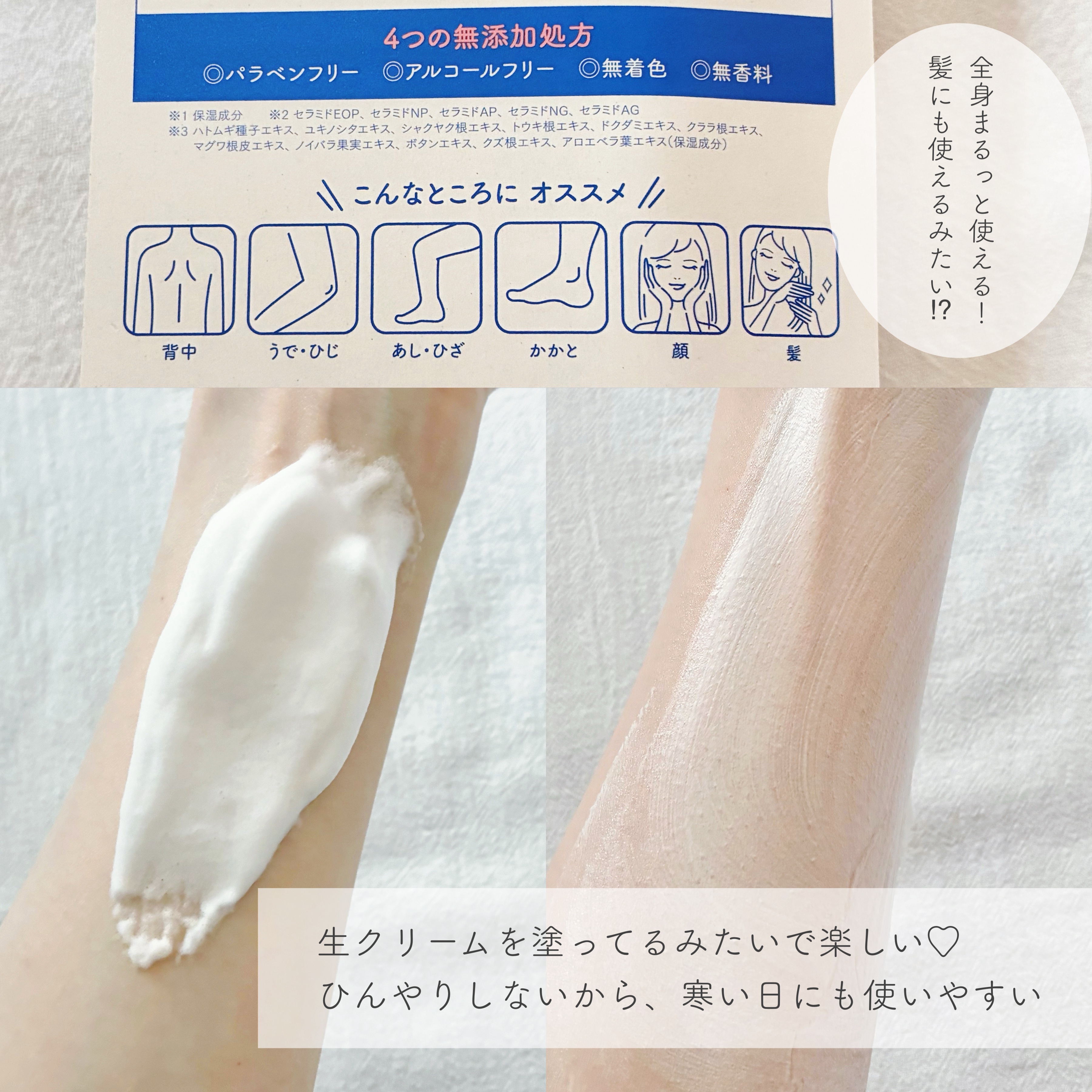 こめりん保湿フォーム/ビューテロンド/フェイスクリームを使ったクチコミ（3枚目）