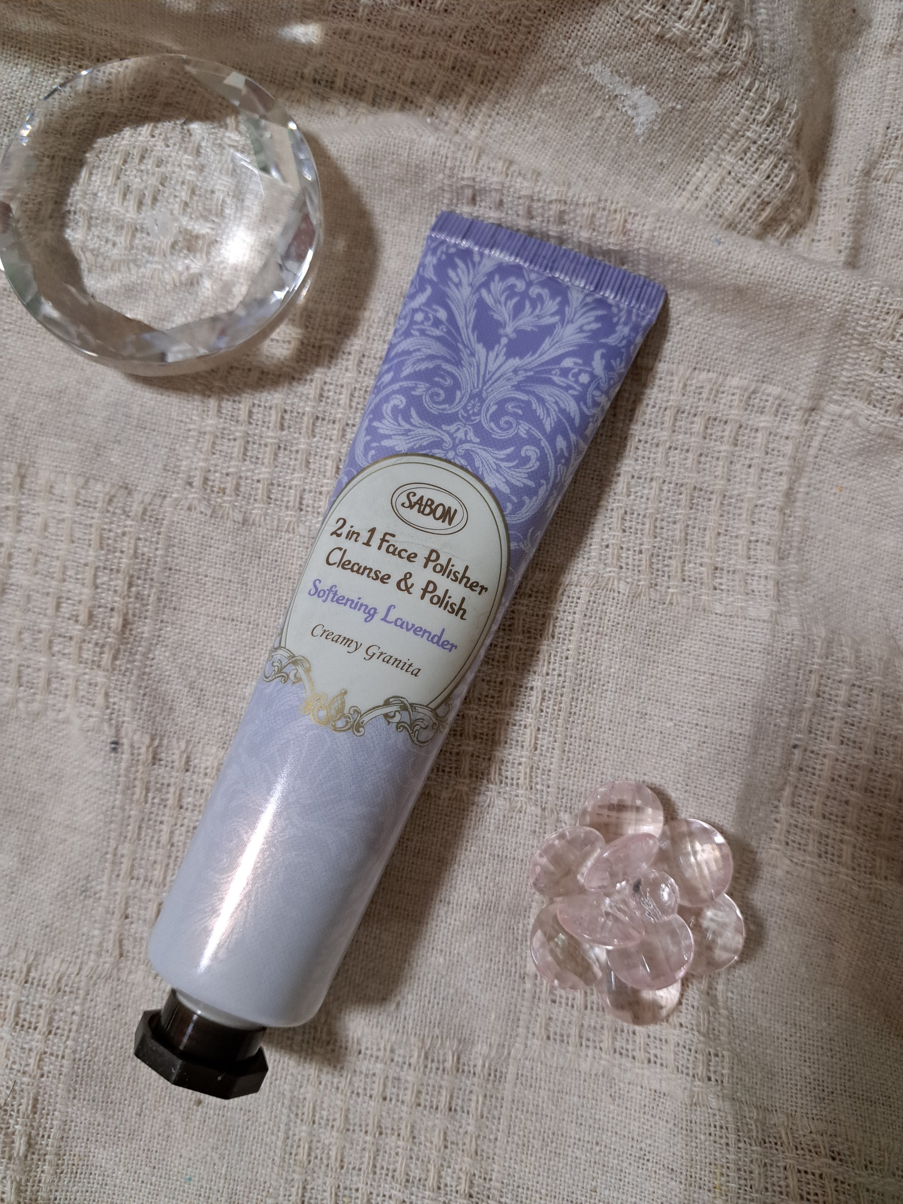 フェイスポリッシャー リラクシング(ラベンダー) トリオ 60ml×3本/SABON/スクラブ・ゴマージュを使ったクチコミ（3枚目）