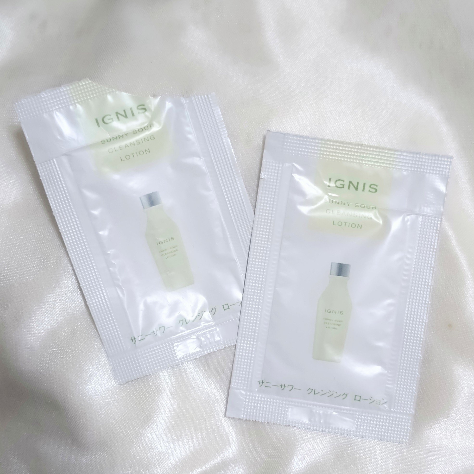 IGNIS サニーサワー クレンジング ローションのクチコミ「レモンのいい香り‥！コットンにとって拭き取るタイプです！
ファンデはバッチリ落ちますが、アイメ.....」（1枚目）