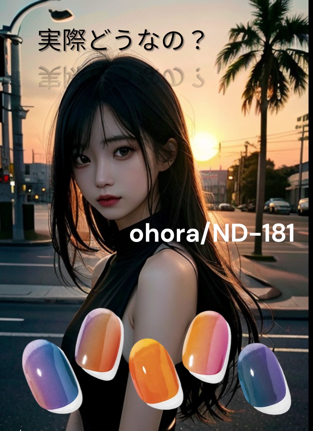 セミキュアジェルネイル（ハンド）/ohora/ネイルシールを使ったクチコミ（1枚目）