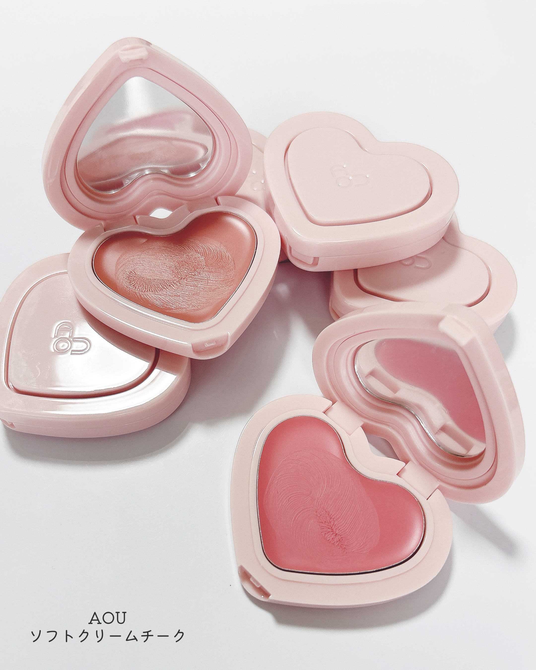 GLOWY CREAM BLUSH 02 Pinky Cheeks/AOU/ジェル・クリームチークを使ったクチコミ（2枚目）