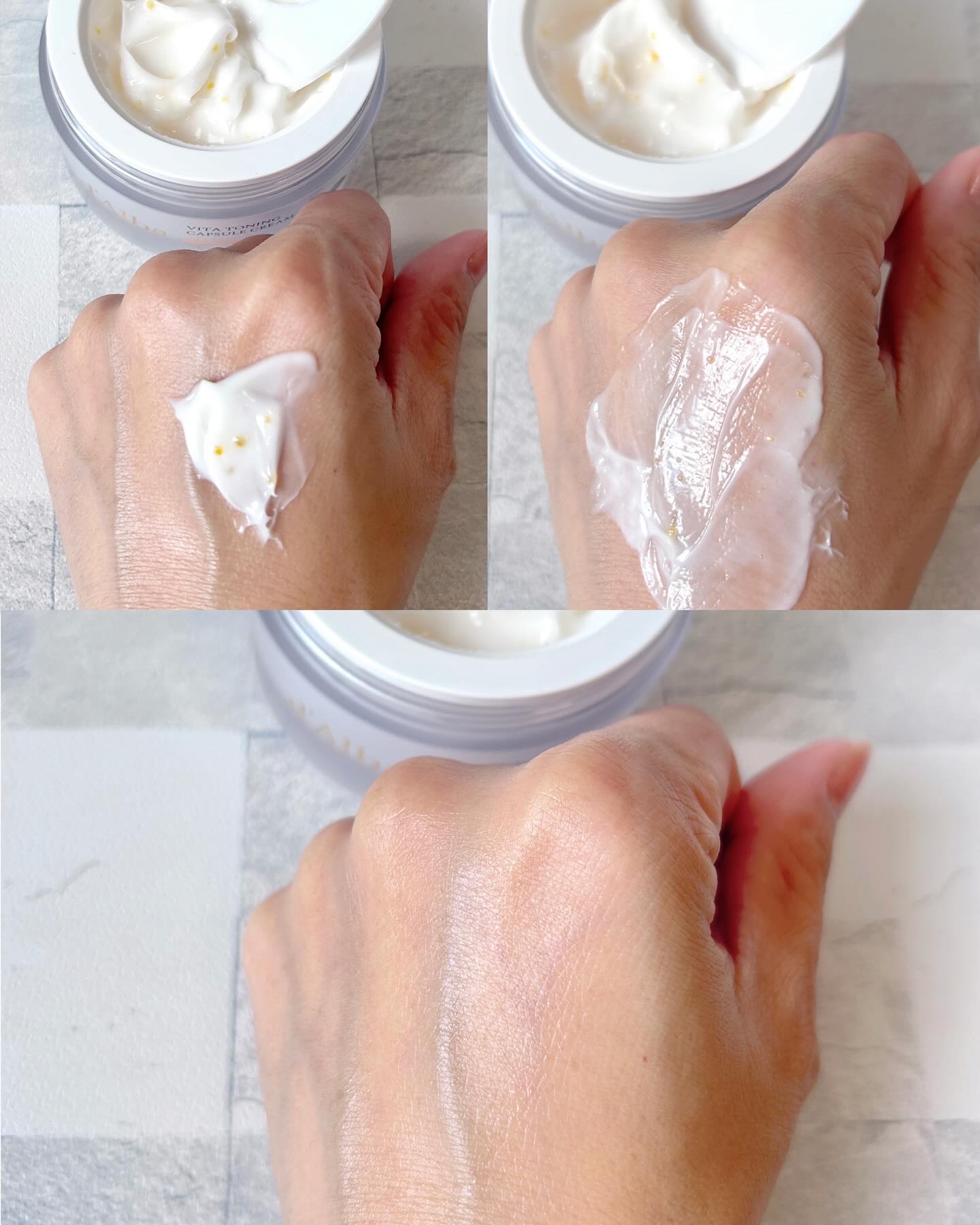 ビタトーニングカプセルクリーム/ダルバ/フェイスクリームを使ったクチコミ（3枚目）