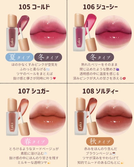 フルーティーグラムティント/Laka/リップティントを使ったクチコミ(4枚目)