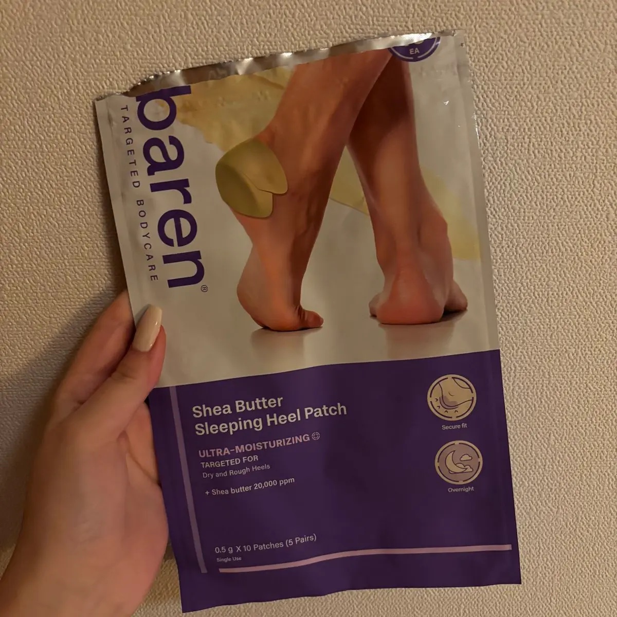 シアバター スリーピング ヒール パッチ/BAREN/レッグ・フットケアを使ったクチコミ（1枚目）
