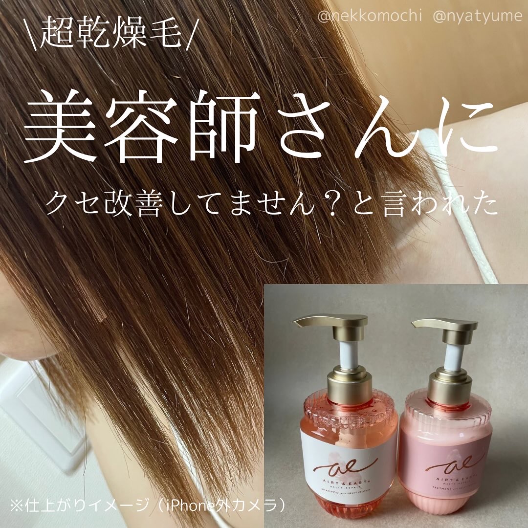 エアリー&イージー メルティリペア シャンプー/トリートメント/エアリー&イージー/市販シャンプーを使ったクチコミ（1枚目）