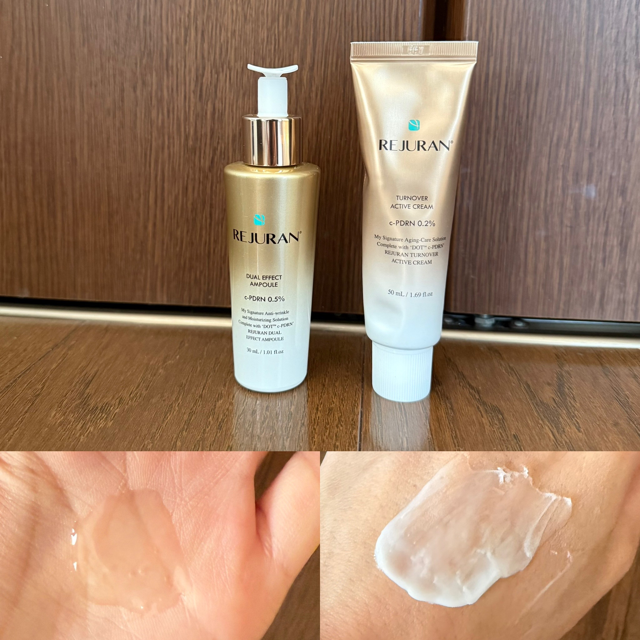 REJURAN

保湿、エイジングケアライン

肌の奥深くまで成分を浸透させる力のある

リジュラン独自のc-PDRN配合。

左から

🌟DUAL EFFECT AMPOULE

c-PDRN0.5%

30ml

ヒアルロン酸、セラミ