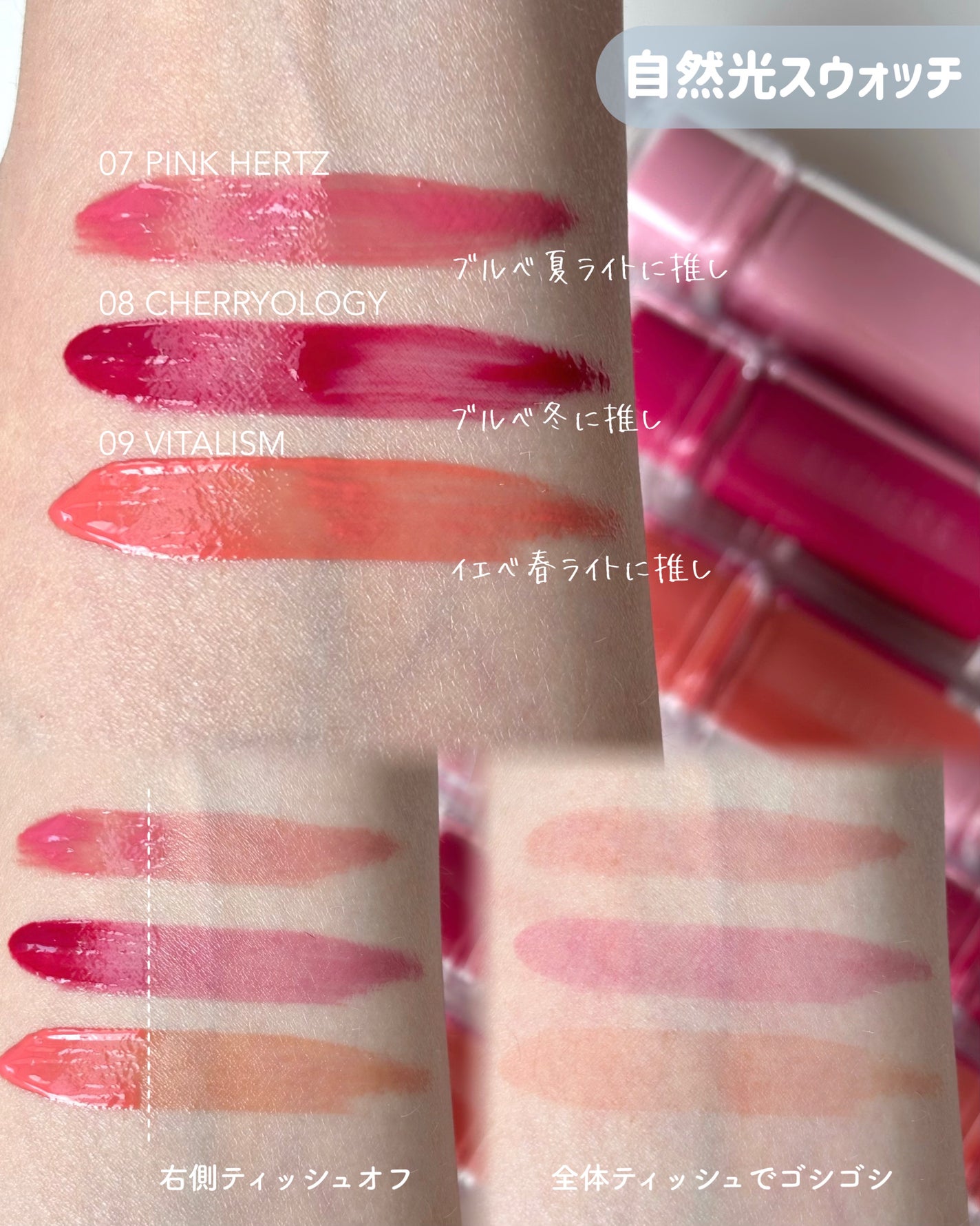 Dewy Syrup Tint/EITHER&/口紅を使ったクチコミ(3枚目)