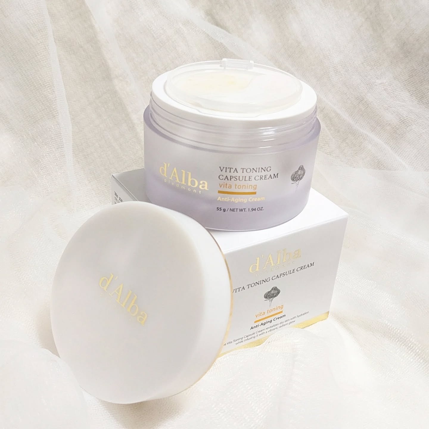 ビタトーニングカプセルクリーム/ダルバ/フェイスクリームを使ったクチコミ（1枚目）