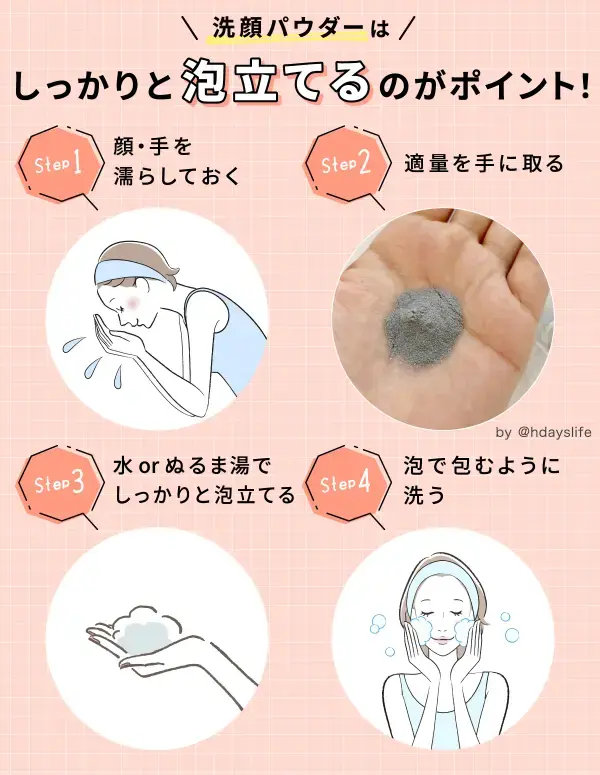 洗顔パウダーの使い方