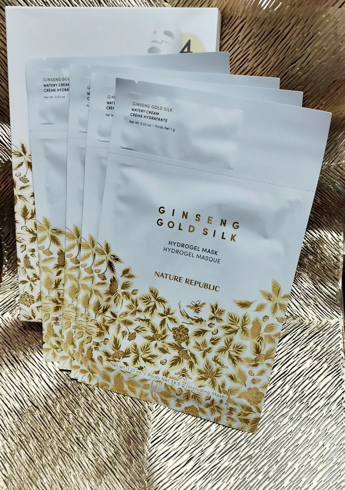 ジンセンゴールドシルクハイドロゲルマスク/ネイチャーリパブリック/シートマスク・パックを使ったクチコミ（3枚目）