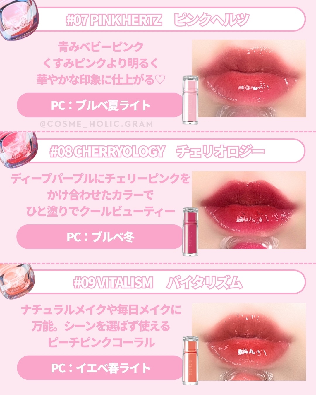 Dewy Syrup Tint/EITHER＆/口紅を使ったクチコミ（3枚目）