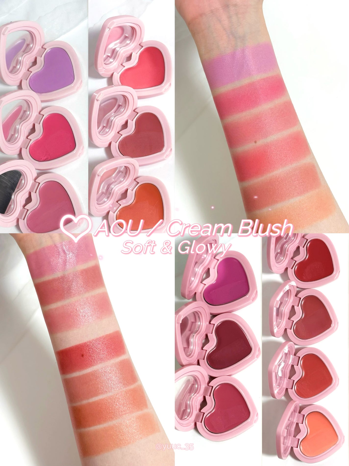 GLOWY CREAM BLUSH/AOU/ジェル・クリームチークを使ったクチコミ(1枚目)