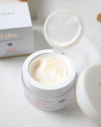 ビタトーニングカプセルクリーム/ダルバ/フェイスクリームを使ったクチコミ(3枚目)