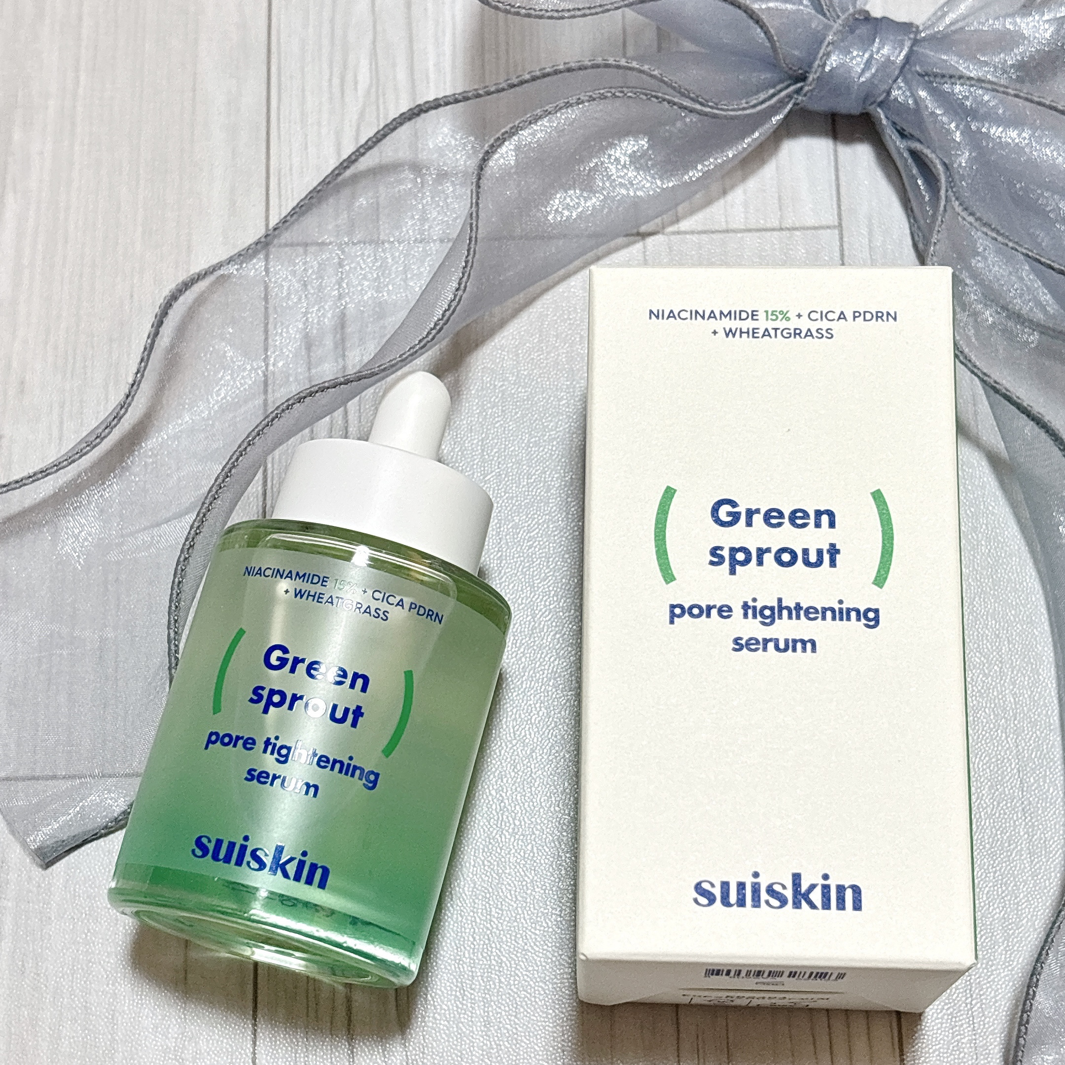 若芽ポアタイトニングセラム/suiskin/美容液を使ったクチコミ（1枚目）