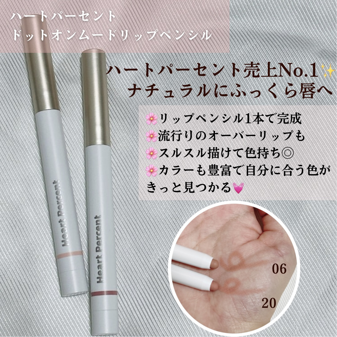 ドットオンムードワンウェイグロイティント/Heart Percent/リップティントを使ったクチコミ（3枚目）